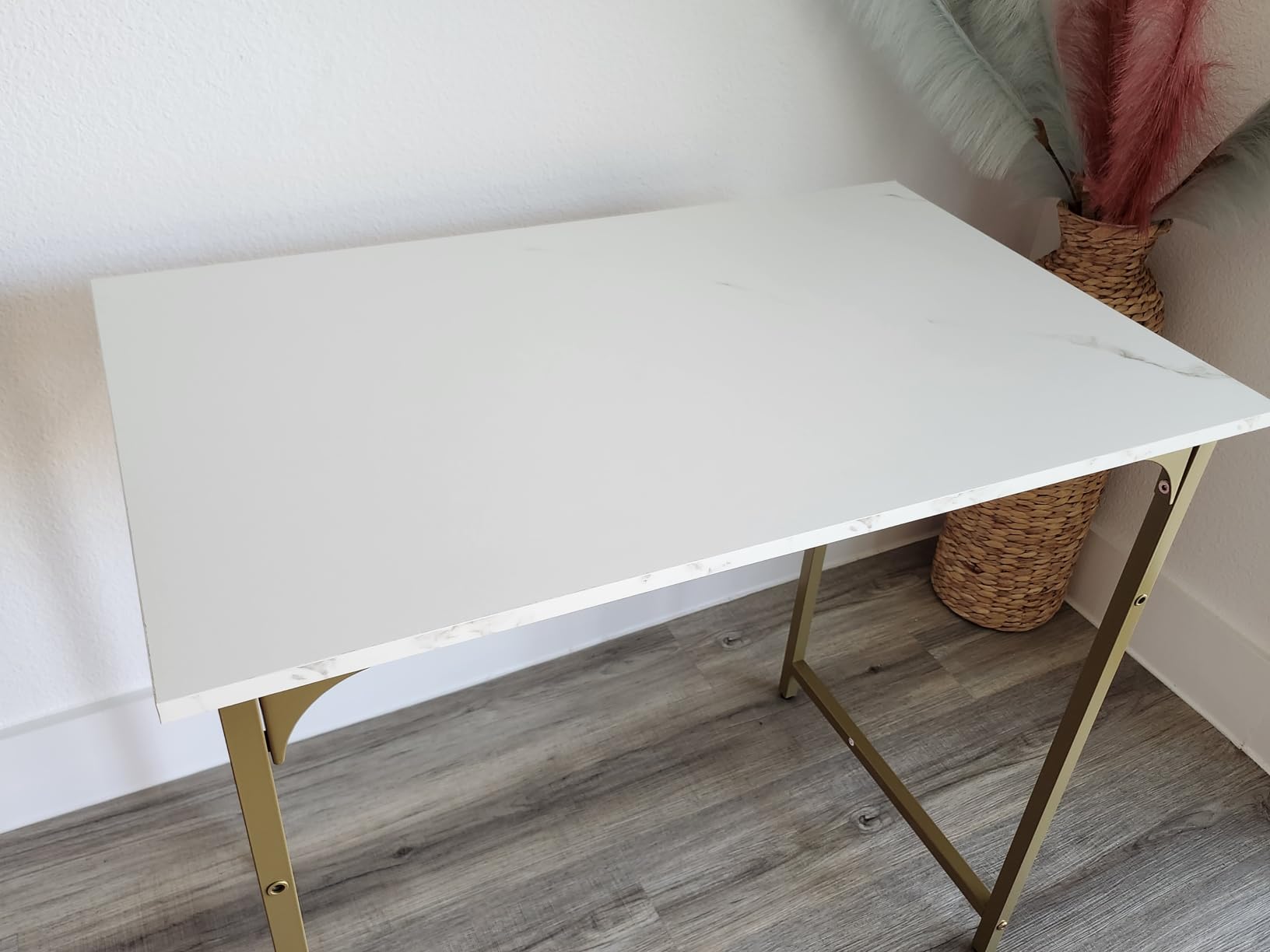 PayLessHere | 32 Inch Computer Desk | Brown | Sturdy Office Desk customer photo 1