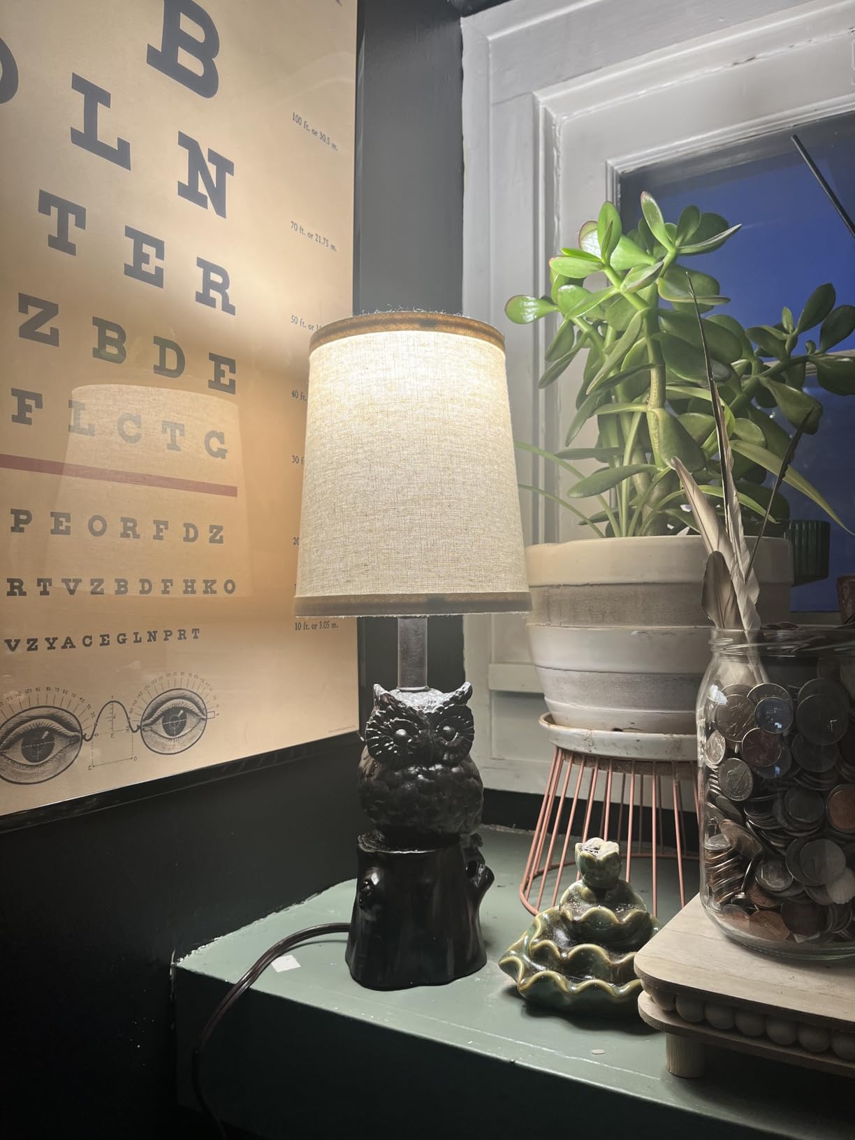 Small Table Lamp for Bedroom, 14.25