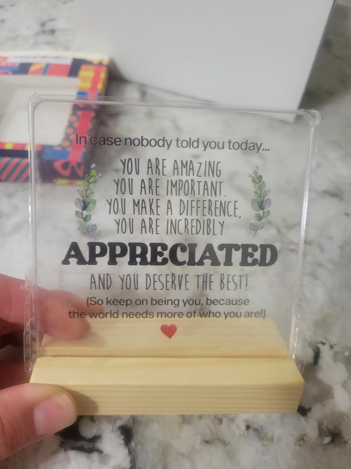 Inspirational Desk Sign Decor, Motivational Quote Gifts for Women Men customer photo 1