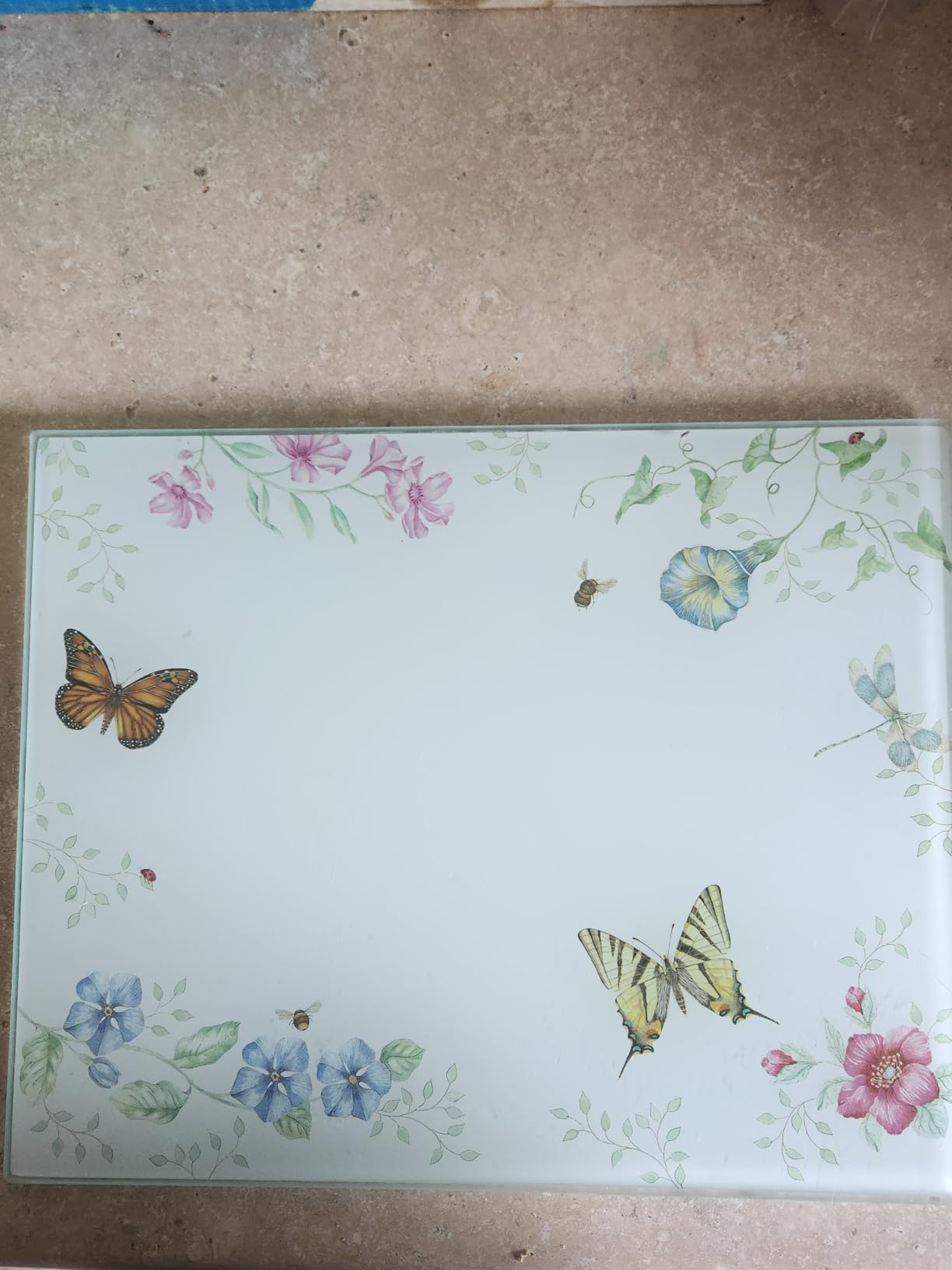 CounterArt Hummingbird 3mm Tempered Glass Cutting Board 10