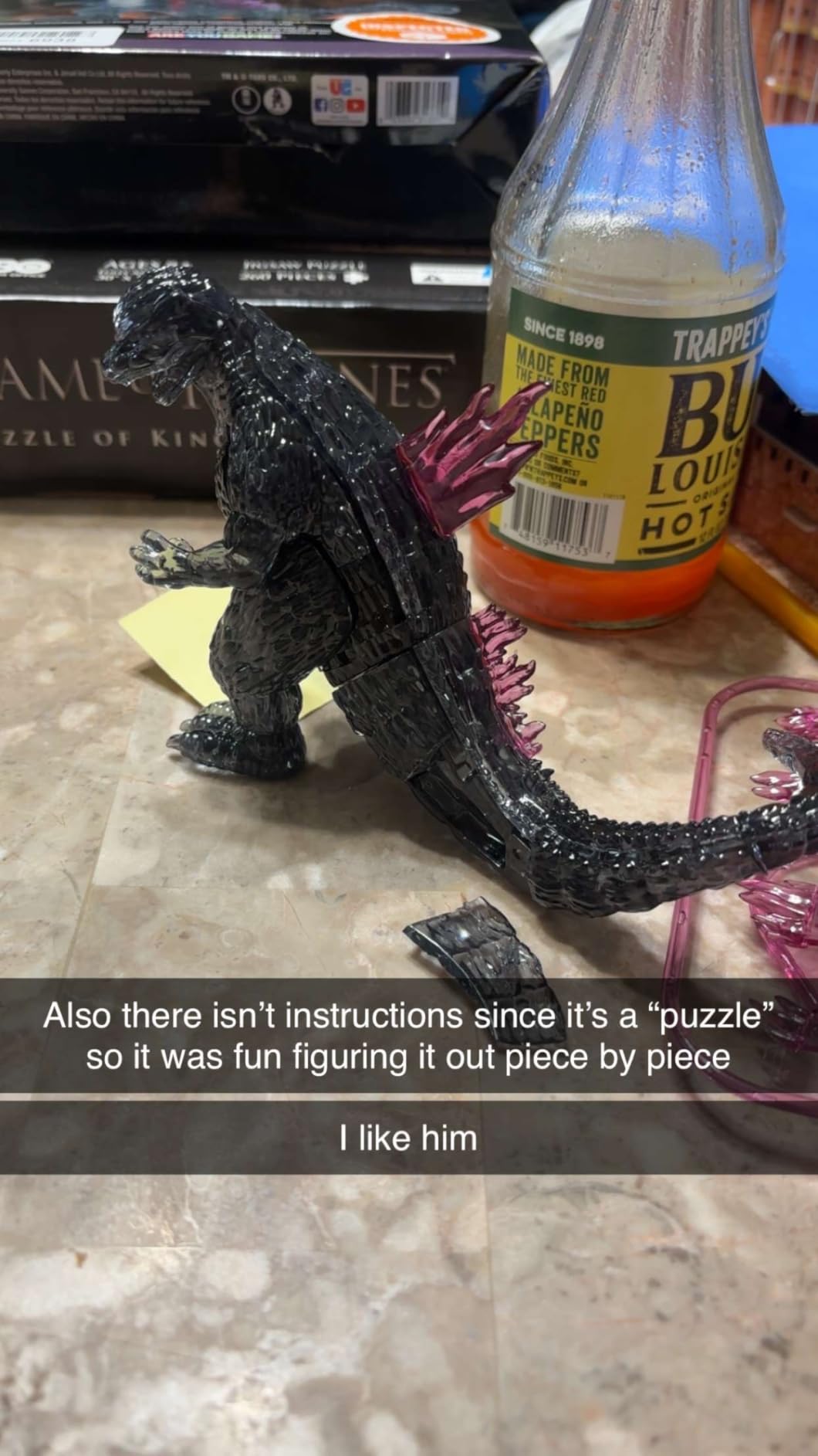 Godzilla Ultra-Deluxe Crystal 3D Puzzle, 71-Pc Brain Teaser, Ages 12+ customer photo 1