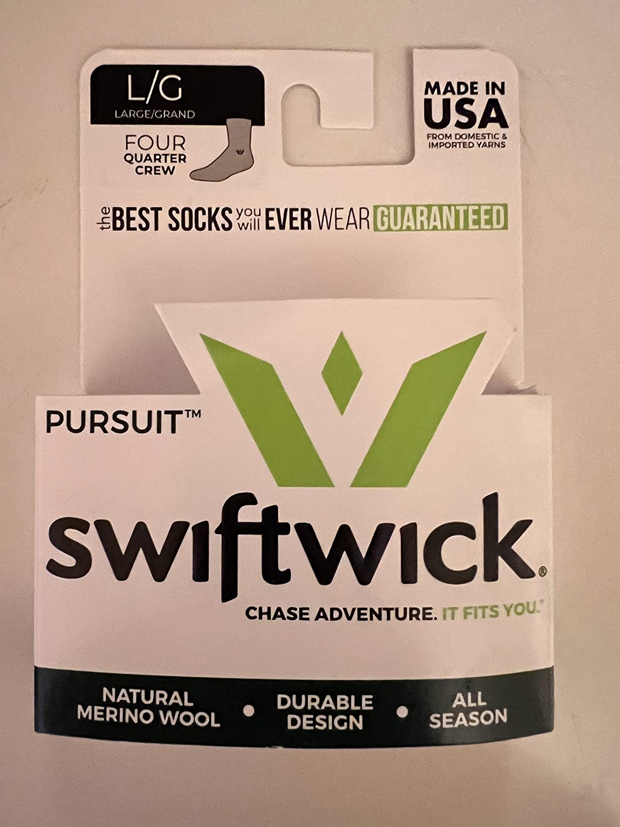Swiftwick PURSUIT FOUR Trail Running & Cycling Socks, Merino Wool, Durable Crew customer photo 2