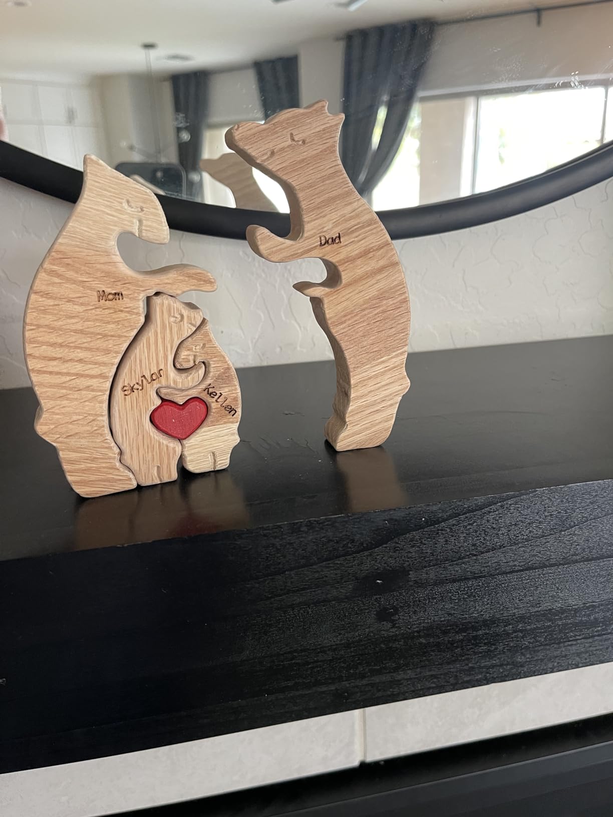 Personalized Wooden Tree Family Puzzle with 1-8 Names customer photo 2