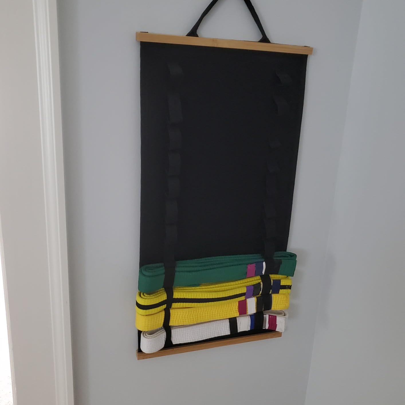 12 Belts Karate Belt Display Rack, Felt Taekwondo Belt Display, Martial Art Belt Display Holder for Martial Art Learner customer photo 2