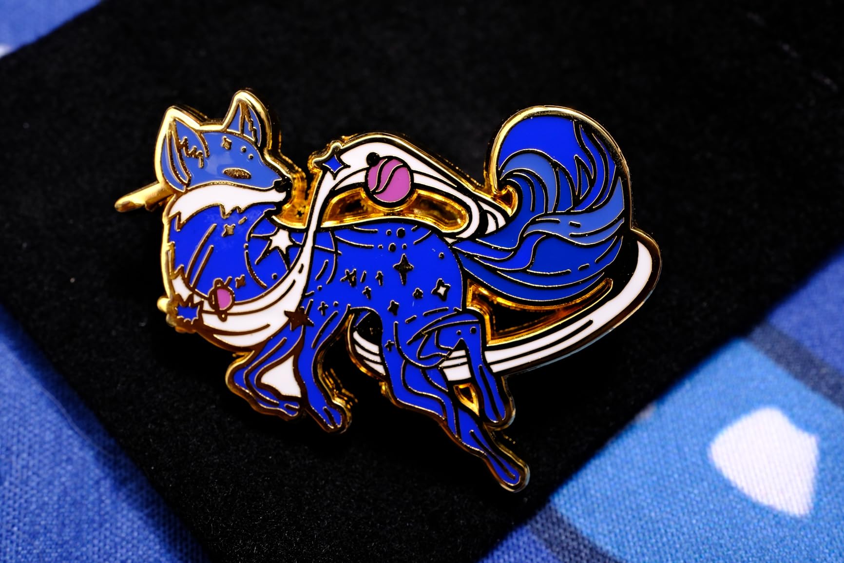 Starry Sky Fox Enamel Pin, Cute Magic Starry Night Animal Lapel Pin Space Constellation Brooch Badge, Dreamy Magical Galaxy Fox Brooch for Backpacks Jackets Hats, Cute Fantasy Gift for Fox Lovers Kids Women customer photo 1