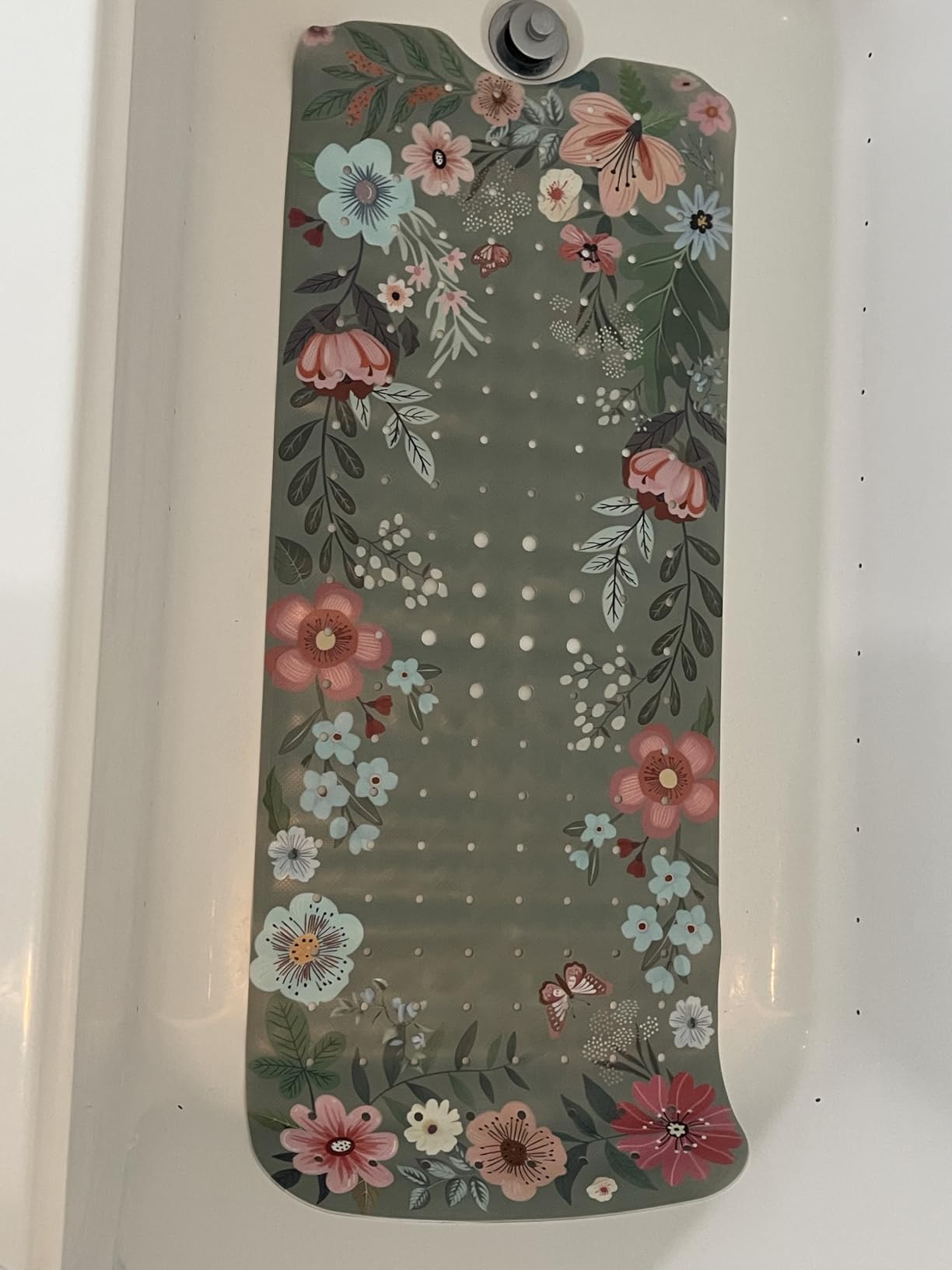 Bathtub Mat Non Slip, Shark Extra Long Bath tub Mat Shower Floor Mat with Suction Cups and Drain Holes for Adults Kids Elderly 40 X 16 Inch customer photo 2
