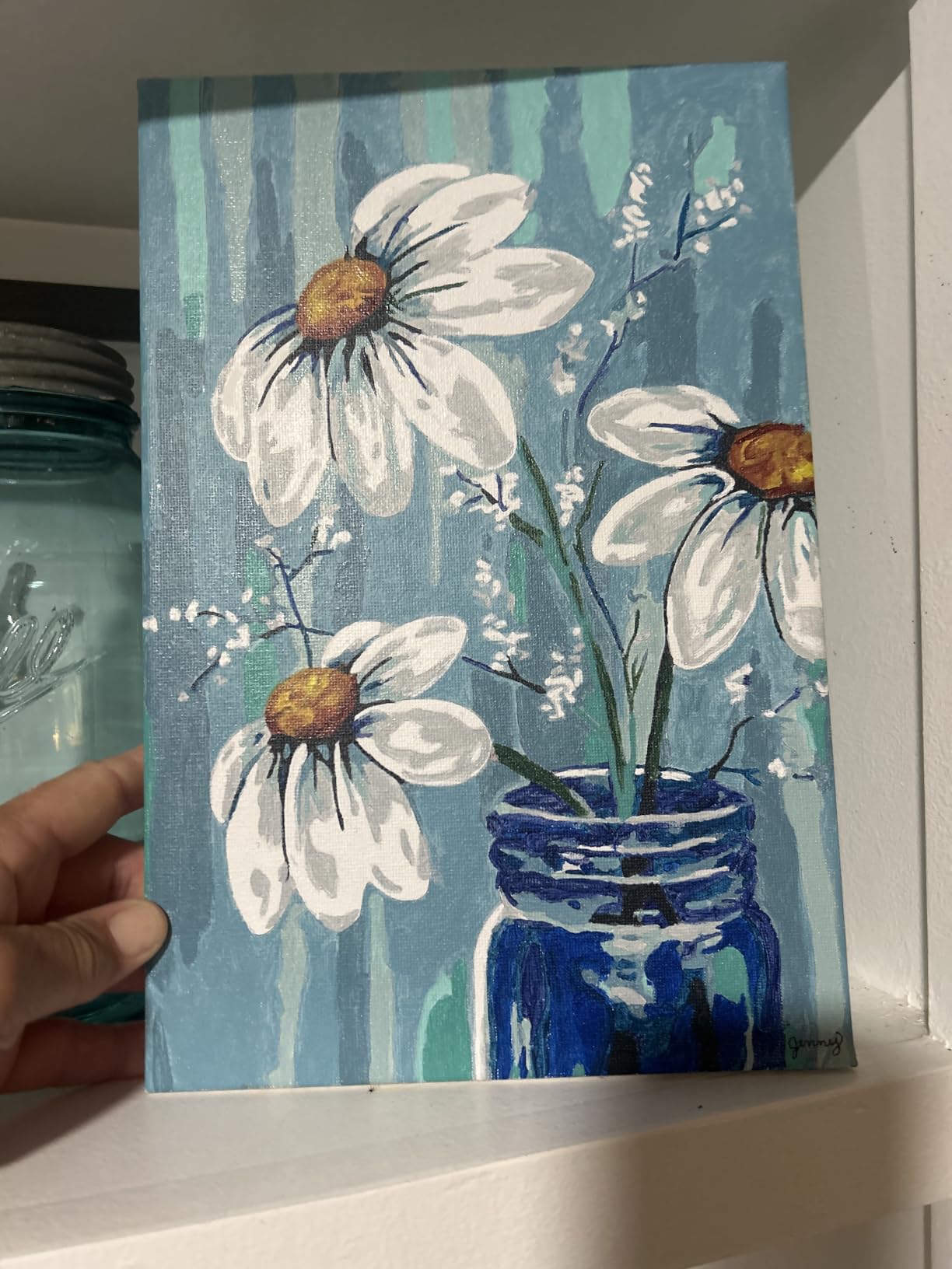 Ginkko Framed Paint by Numbers Kit for Adults, 8x12 inch, Flowers customer photo 1