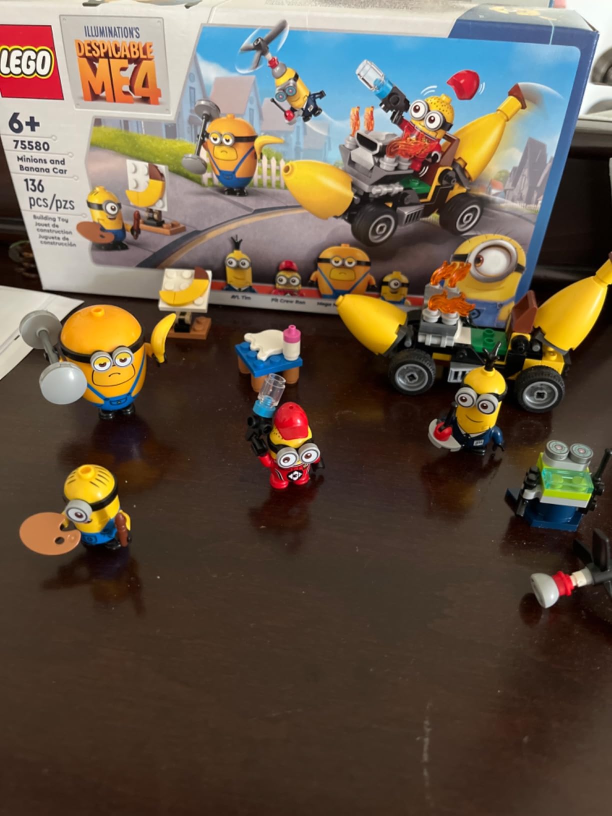 LEGO Despicable Me 4 Minions and Banana Car Toy Gift for Kids, Fun Illumination's Despicable Me Playset, Creative Building Minions Toy for Boys and Girls Aged 6 and Up, 75580 customer photo 2