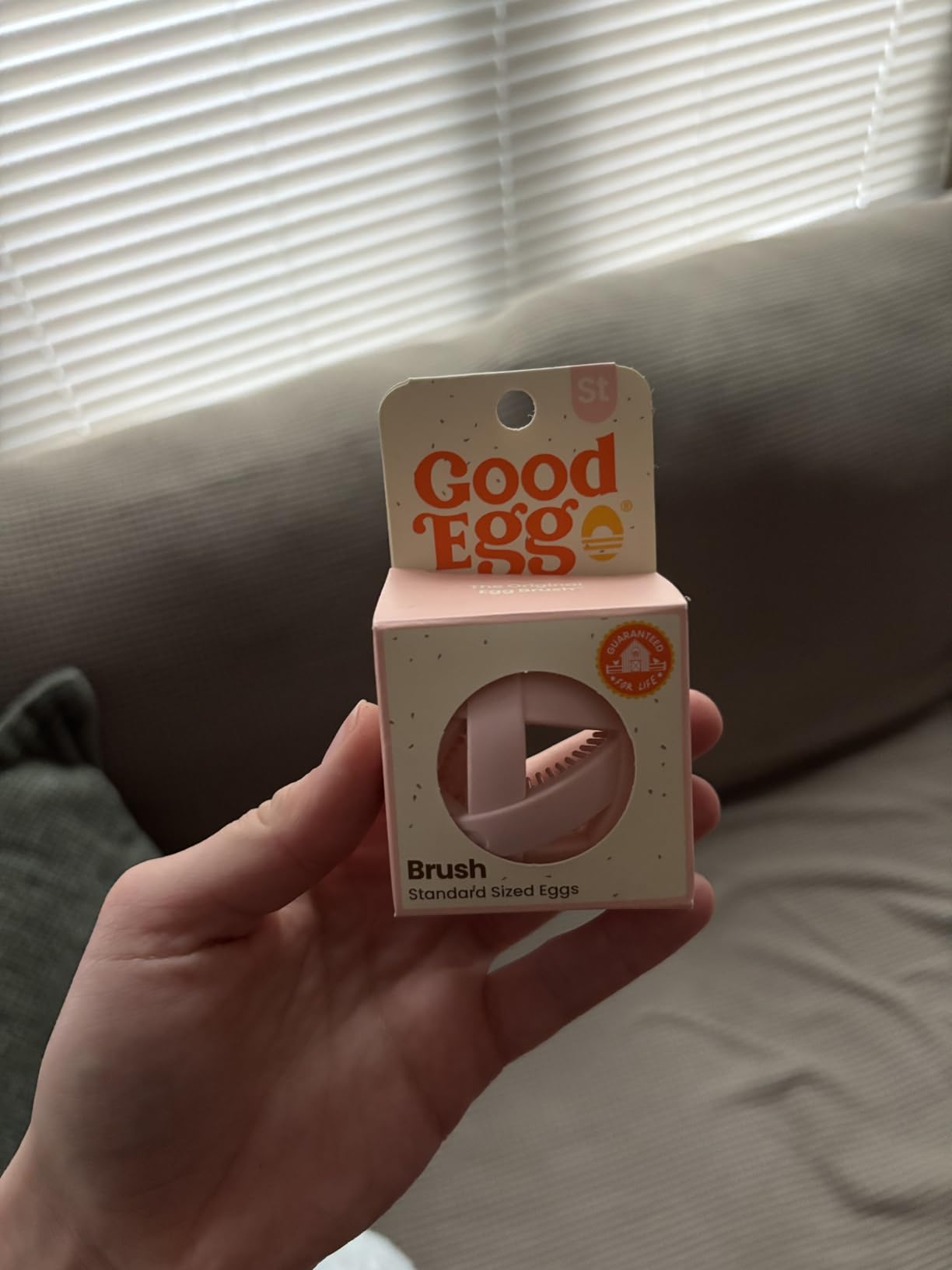 GoodEgg The Original Egg Brush, Silicone Egg Cleaning Brush for Farm Fresh Eggs, Chicken Coop Cleaning Tools, Egg Washer, Chicken Coop Accessories, Large to XL Sized Eggs, Green, As Seen On Shark Tank customer photo 1