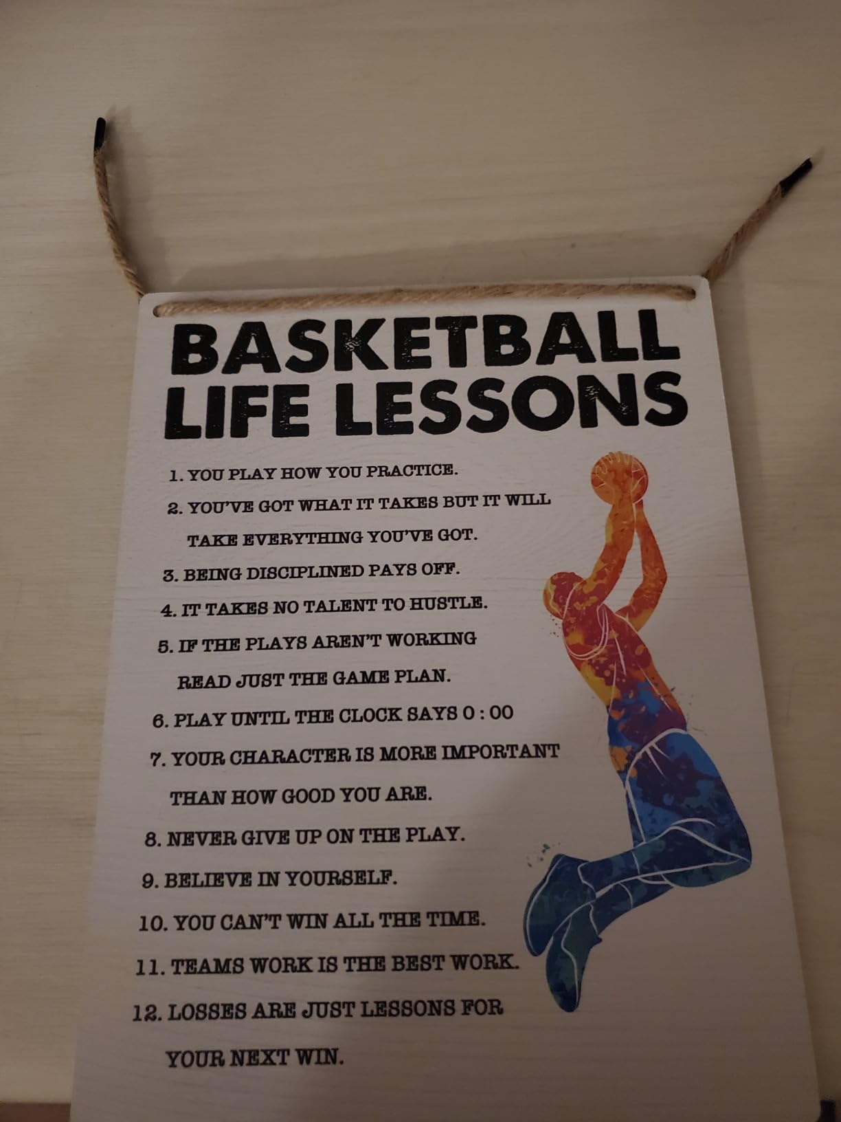 Wrestling Life Lessons Wood Sign Inspirational Wrestling Wall Decor Art, Motivational Wrestling Quotes Wall Art Decor Signs for Home Office Bedroom Decoration, Senior Team Gifts, 8x10 Inches customer photo 1