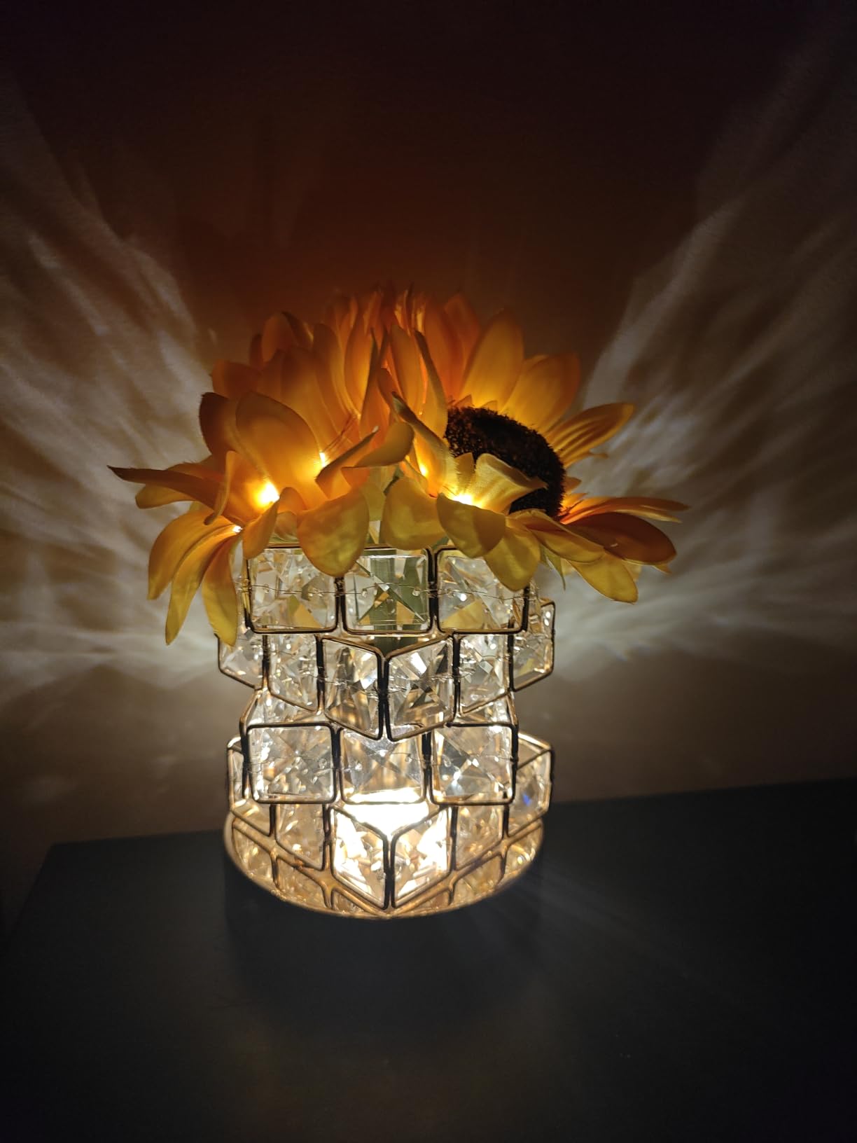 Sunflowers Flower Lamp Cordless Touch Table Lamp Birthday Gifts for Women | 3-Colour Infinitely Dimming Small Night Light Festival Restaurant Bedroom Bar Coffee Shop Decor Gifts customer photo 1