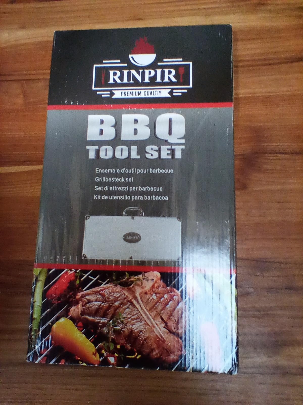 RINPIR 35pcs Grilling Tools Set with Aluminum Case for Men Dad Gifts,Brown | Stainless Steel, BBQ Accessories Kit with Scissors, Professional Grill Utensils, for Outdoor Camping, Christmas, Birthday customer photo 1