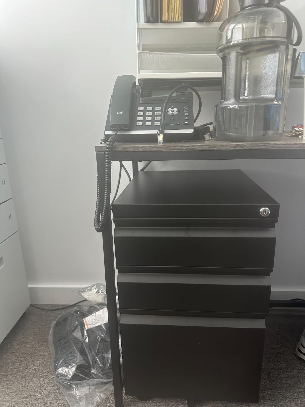 MIIIKO File Cabinet 3 Drawers on Wheels Under Desk, Black Metal Rolling File Cabinets with Lock for Home Office, Un-Assembled Filing Cabinet with Lock customer photo 1