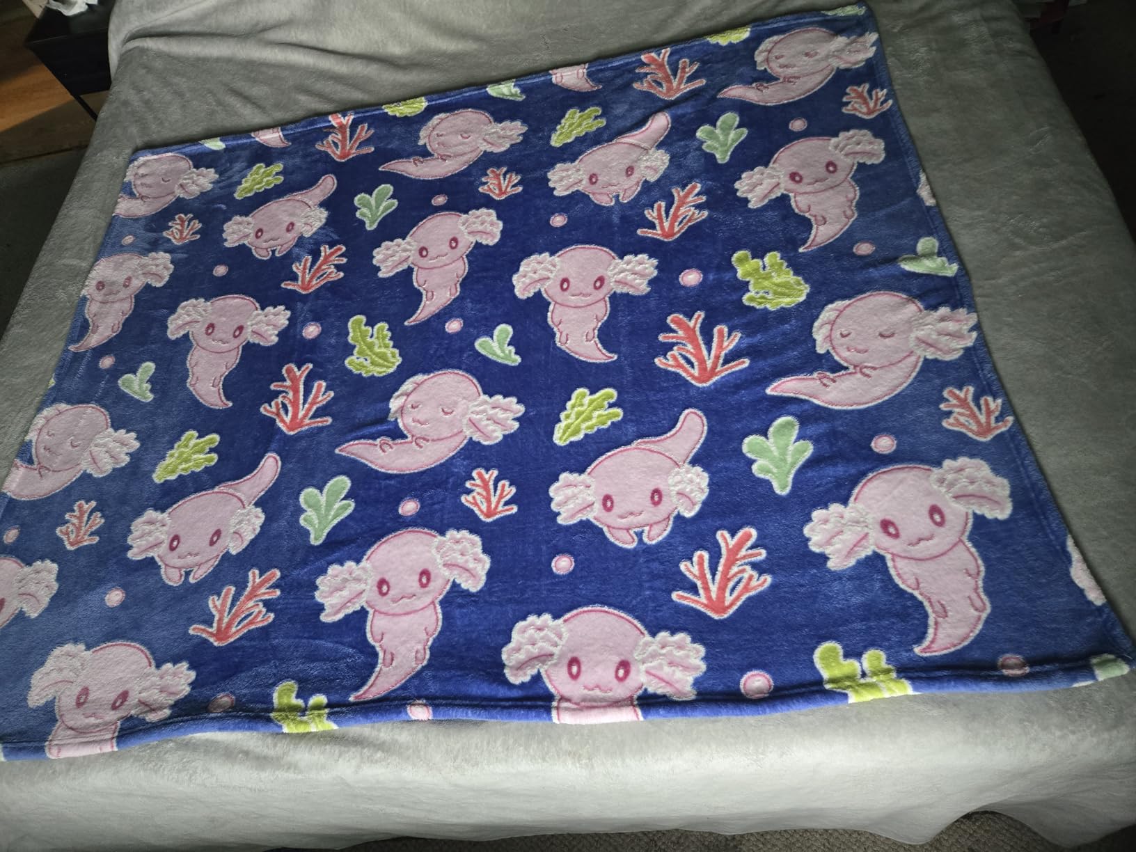 Axolotl Gifts for Girls Kids, Glow in the Dark Axolotl Blanket for Toddler Girl, Axolotls Toys Stuff, Girls Birthday Gifts Kids Teens Christmas, Cute Axolotls Bedroom Decor, 50