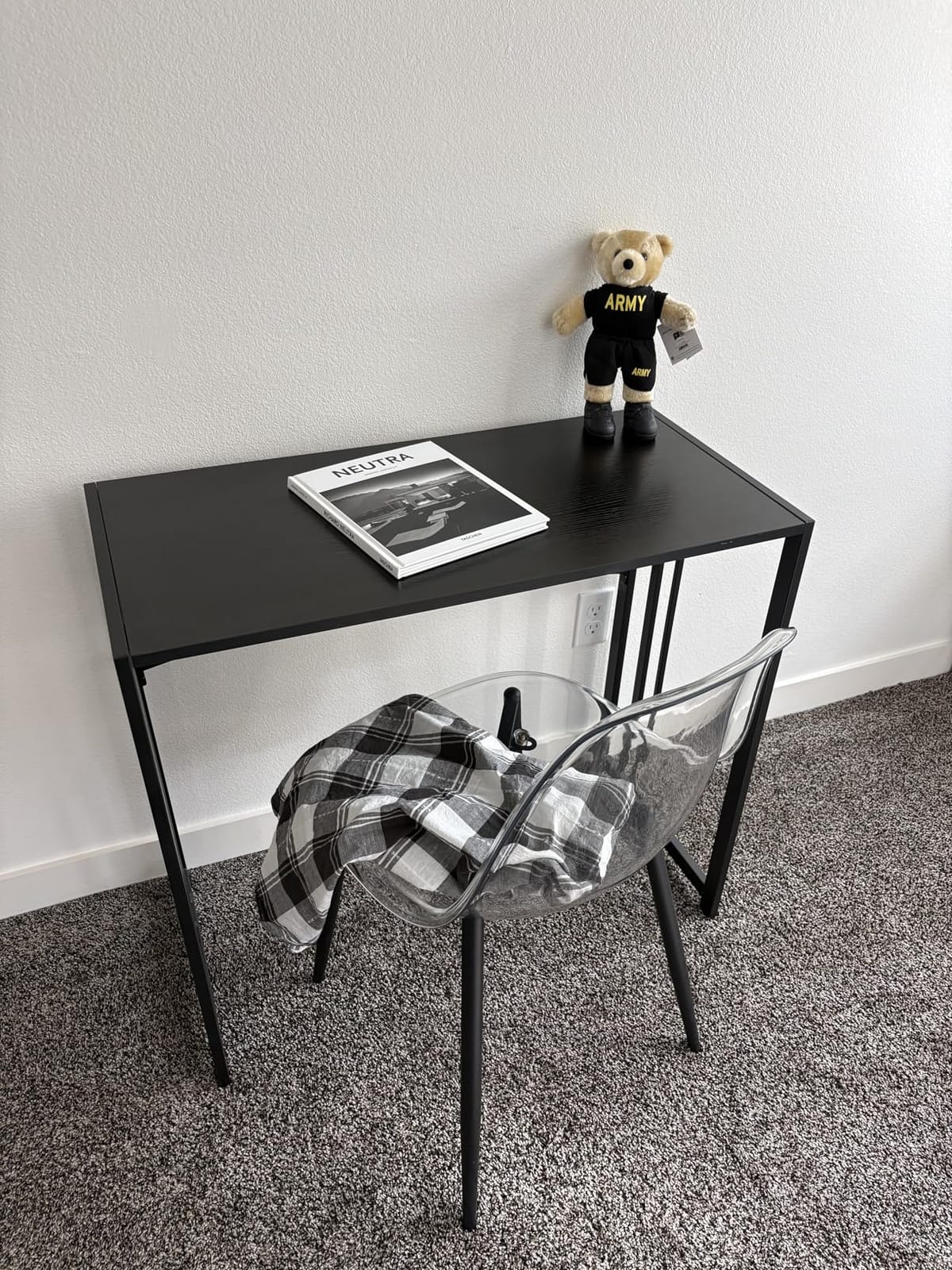 Lutown-Teen Folding Computer Desk 32 inch, Black customer photo 2