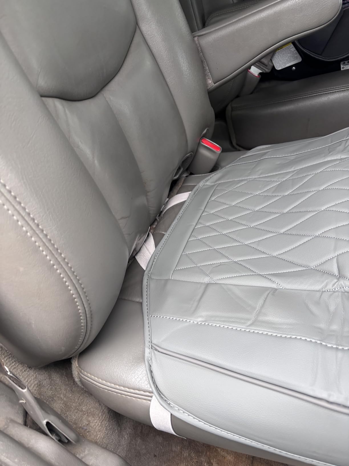 CAR PASS 2 Pack Leather Front Car Seat Covers, Bottom Seat Covers Full Wrapped with Storage Pocket, Anti-Slip Leather Seat Protectors, Waterproof Seat Cushion Pad Universal Fit Sedan SUV Truck, Black customer photo 2
