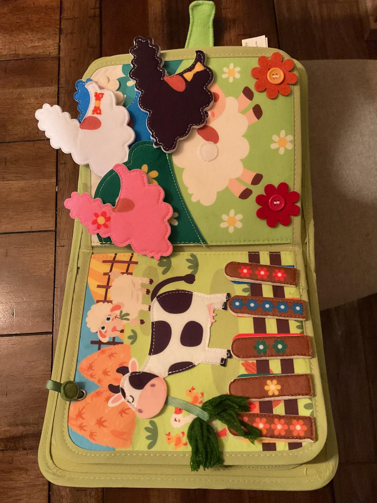 hahaland Busy Book for Toddlers 1-3 - Montessori Toys 1 Year Old Busy Board | 1 Year Old Boy Gifts Educational Learning Quiet Activity Books, 10 Pages, Toddler Travel Toys One Year Old Girl Birthday Gift customer photo 1