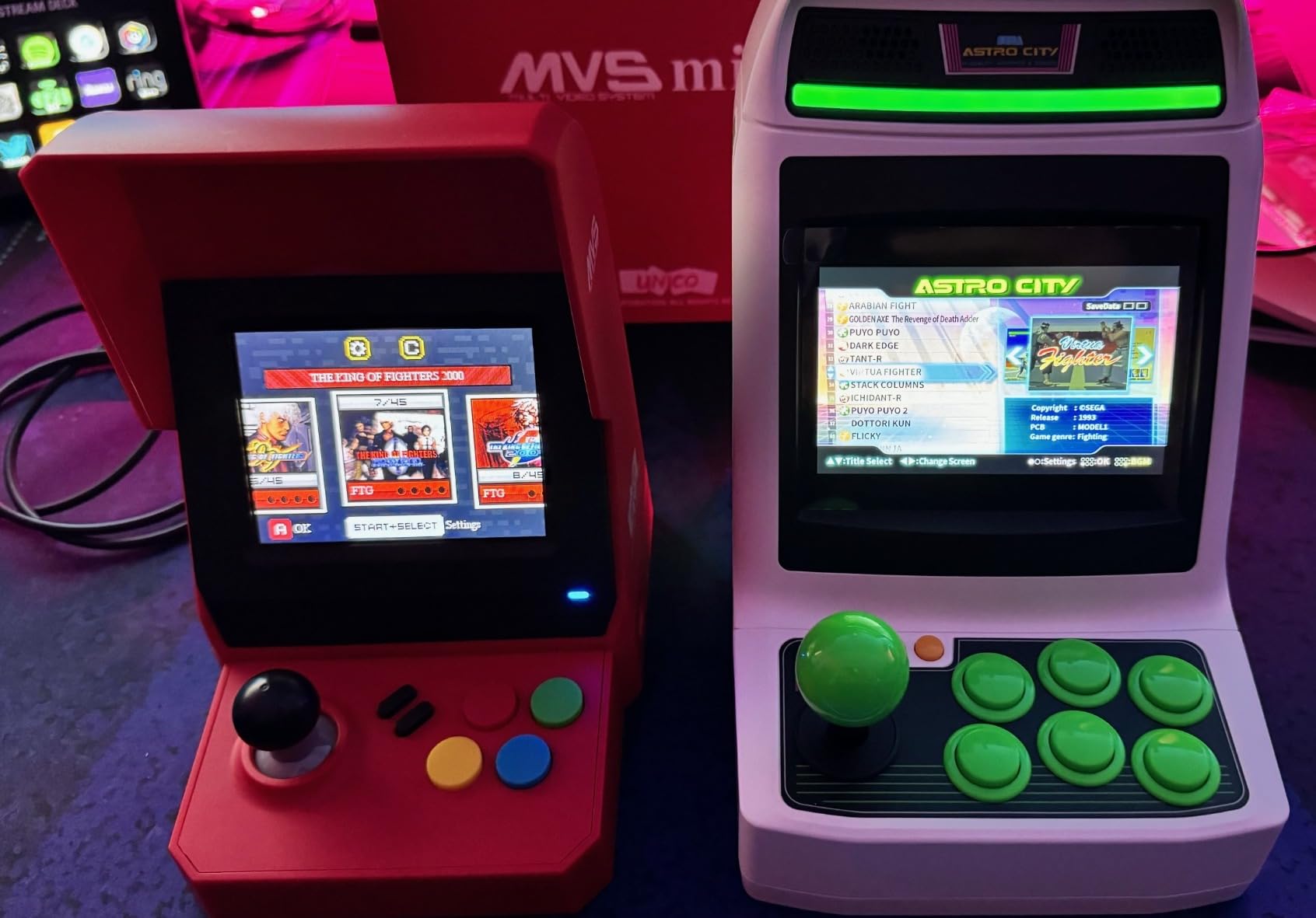 UNICO MVS Mini Home Arcade Machine, 45 Pre-Loaded Classic Games:10 KOF / 5 Metal SLUG / 7 Fatal FURY / 6 Samurai SHODOWN and More, 3.5inch Screen, HDMI and Gamepads Port customer photo 2