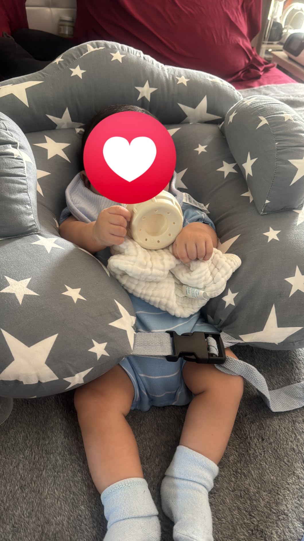 Chilling Home Nursing Pillow Adjustable, Pillow for Breast Feeding Bottle Feeding, Large Size More Support for Mom, Breastfeeding Essentials, Removable Cover customer photo 2