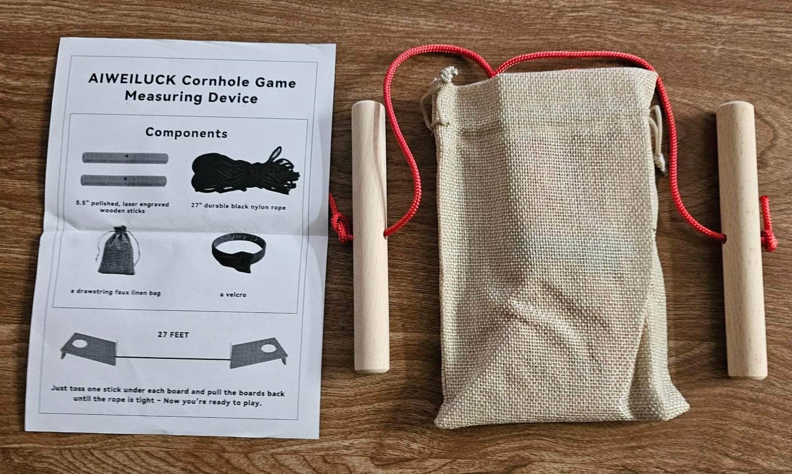Cornhole Boards Distance Setup Tool, Cornhole Game Measuring Device customer photo 2