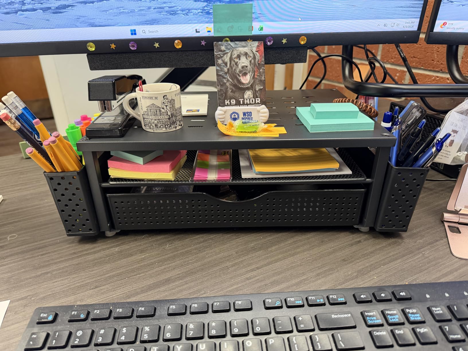 gianotter Monitor Stand with Drawer and 2 Pen Holders customer photo 1