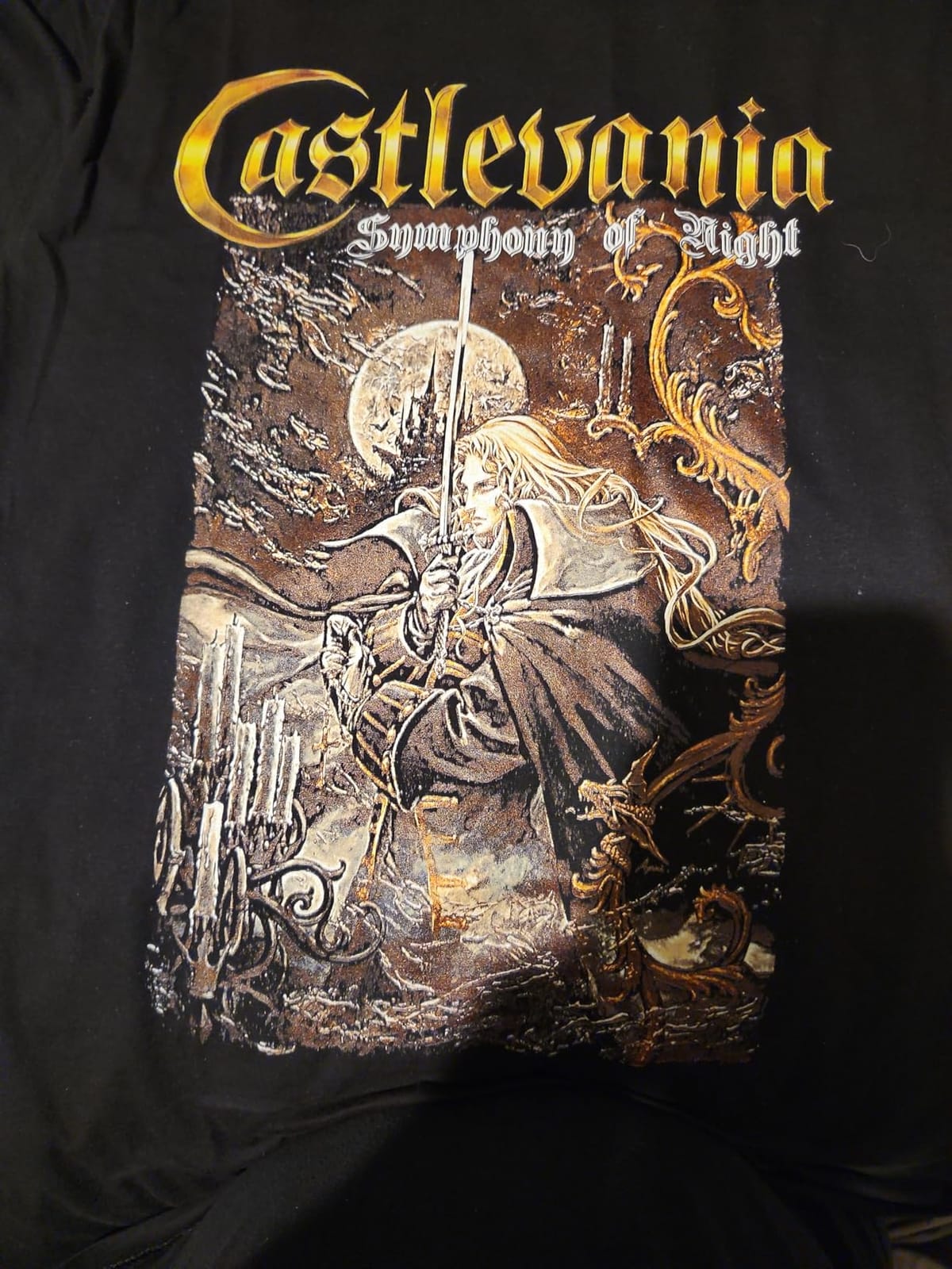 Castlevania Symphony Box Art Gothic Moon Night Retro Gamer T-Shirt customer photo 1