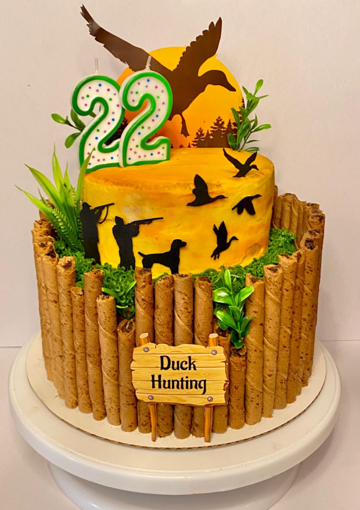 20Pcs Mallard Duck Cake Topper, Duck Birthday Glitter Cake Decoration Set customer photo 1