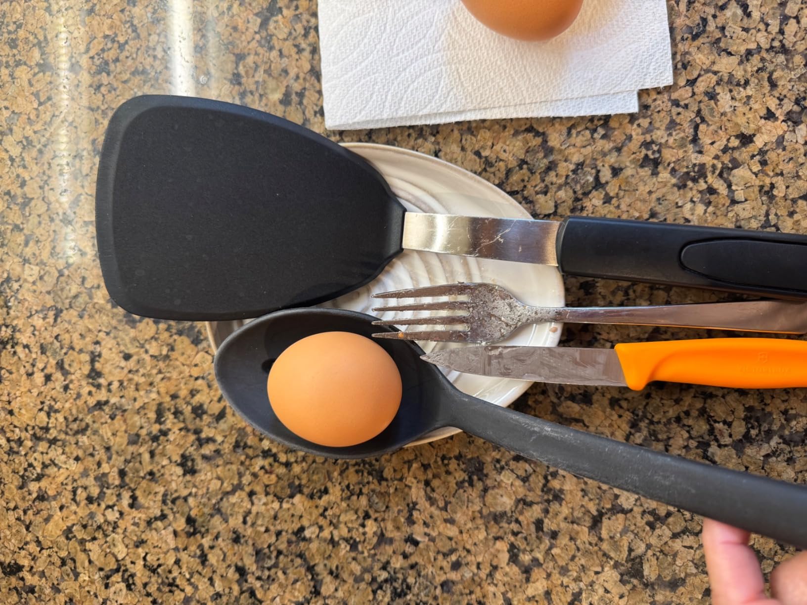 Ceramic Spoon Rest for Stove Top, Spoon Holder for Kitchen Counter, Farmhouse Cooking Utensil Holder for Spoons, Ladles, Spatula, Glazed Blue customer photo 1