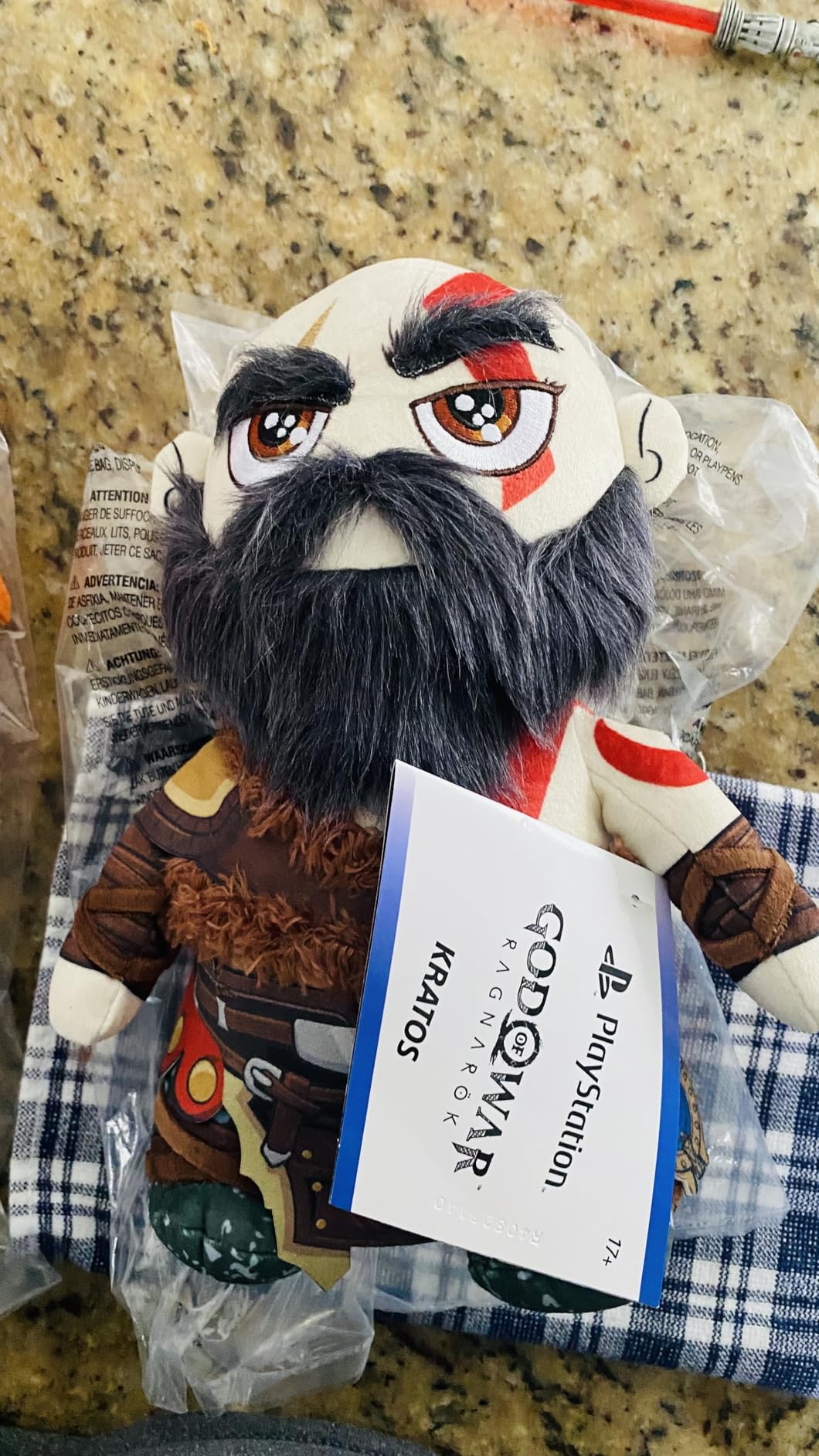 PlayStation God of War Ragnarok Kratos 10-Inch Collector Plush | Premium Collector Plush, Captures Kratos in Cuddly Form, Iconic Red Tattoos, Must-Have Shelf Accessory for PS5 Gamers customer photo 2