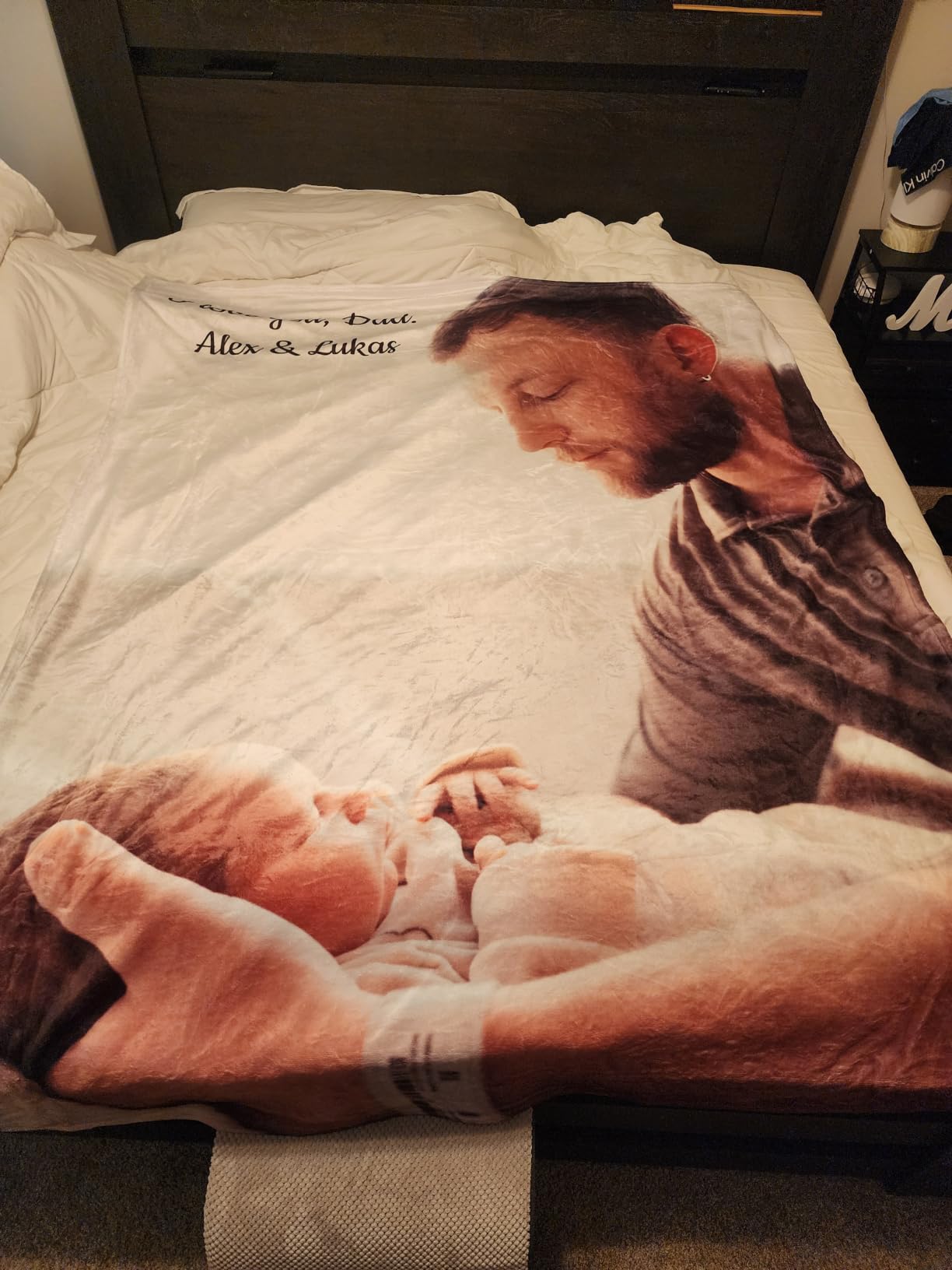 Printwoo Custom Blanket with Picture Text Customized Throw Personalized, Customizable, Photo Blankets Customize Gifts for Mom, Dad, Couple, Girlfriend, Boyfriend, Wife, Husband, D10 Photos-1 customer photo 1