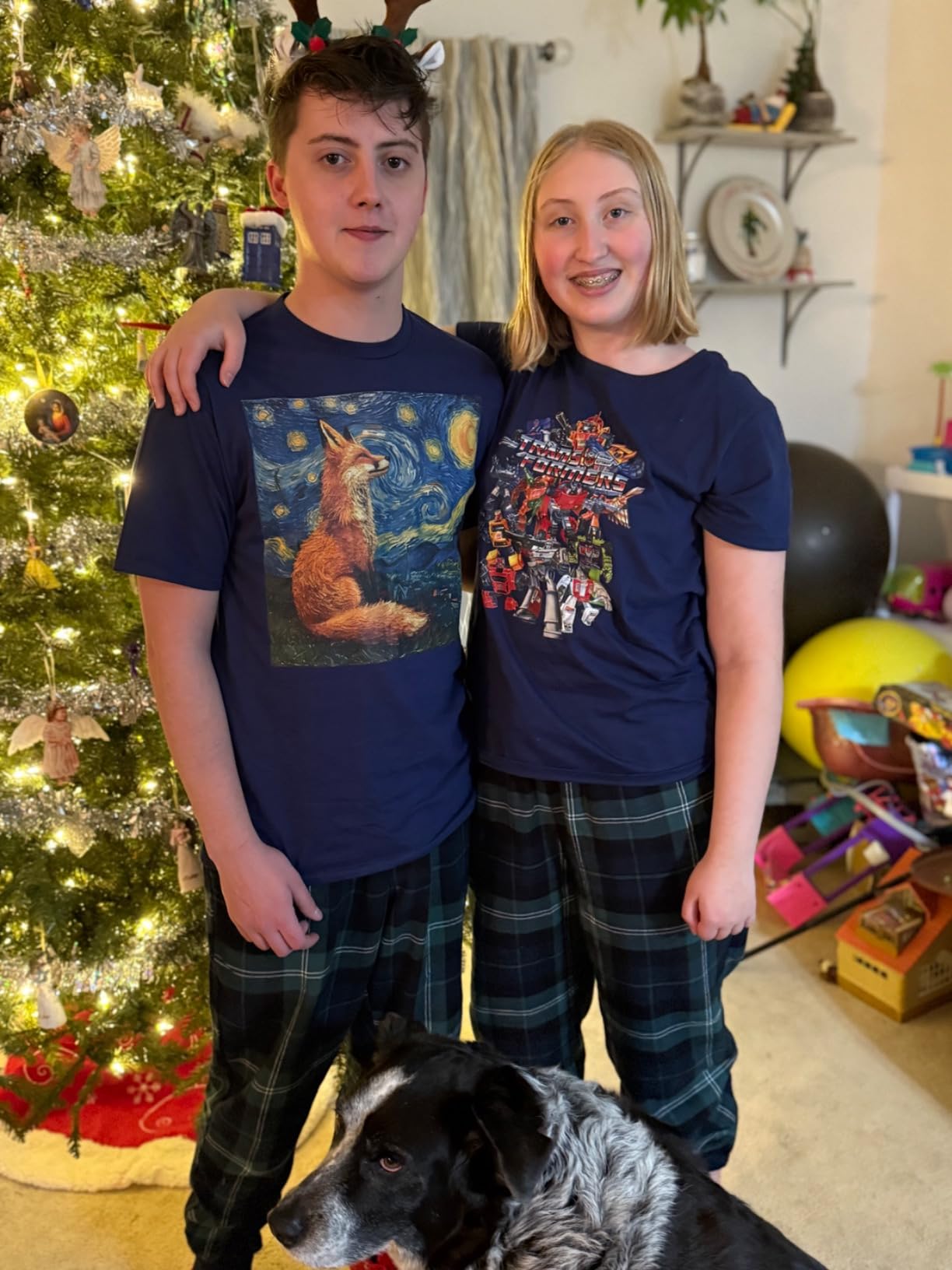 Fox Van Gogh Style Starry Night T-Shirt customer photo 2