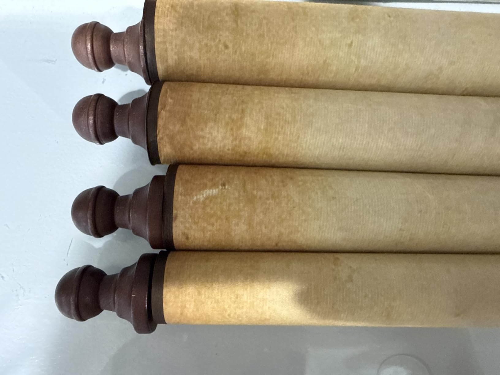 Large Vintage Blank Scrolls with Dark Wooden Rods,2 Pack customer photo 1