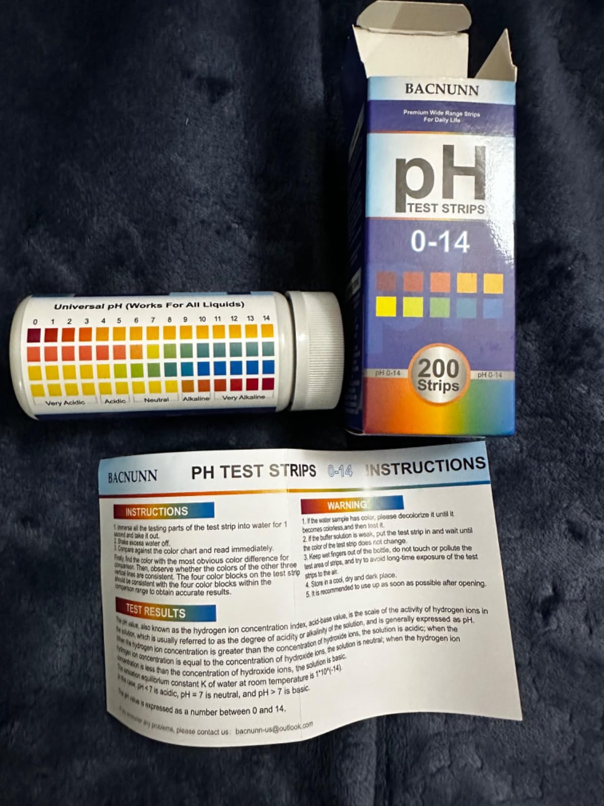 BACNUNN pH Test Strips 0-14: 200 Universal Litmus Paper pH Test Strips | for Liquid Testing & Water & Food and Soap Making customer photo 1