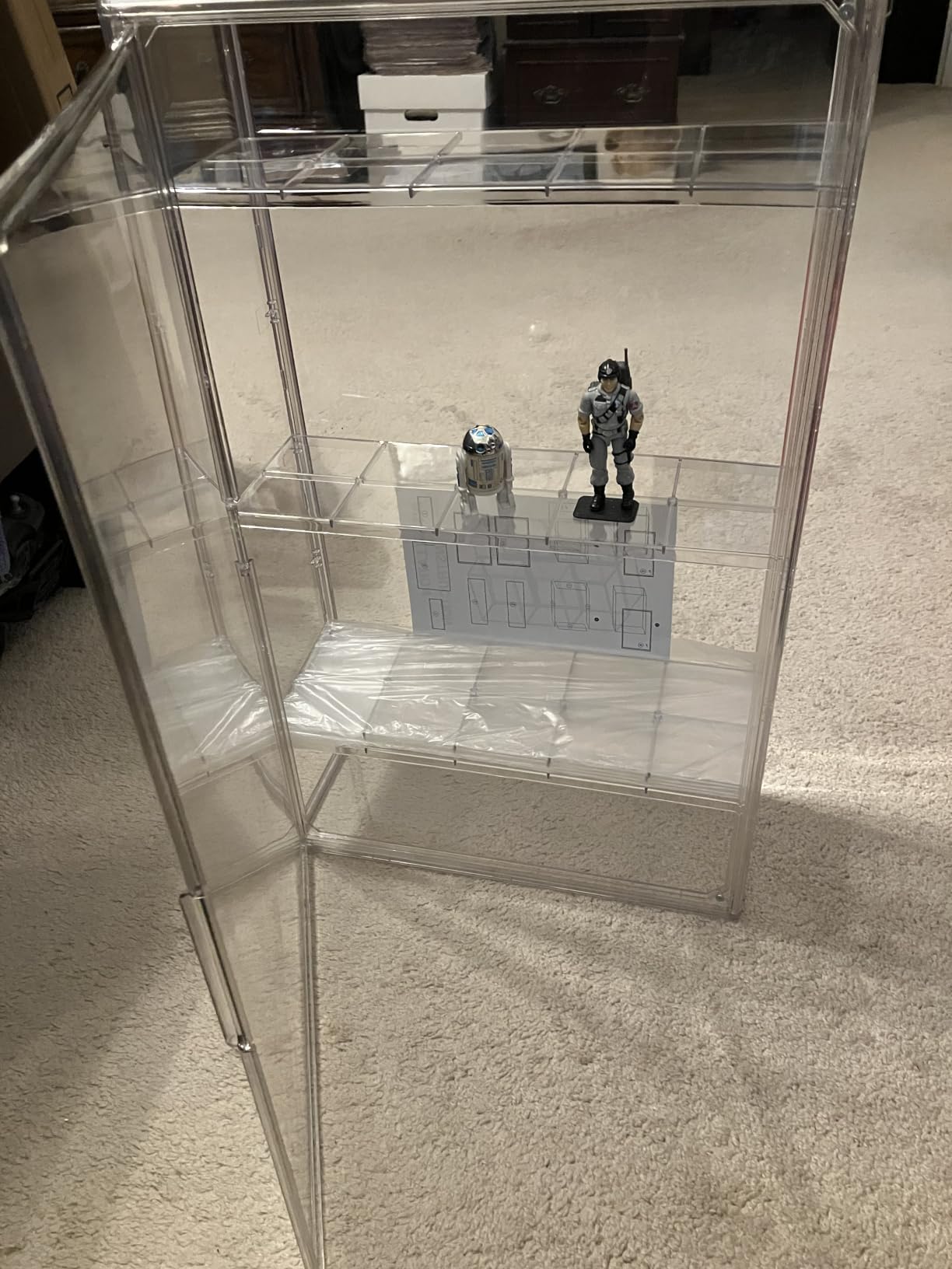 BOHOIDEE 3 Tiers Clear Display Case for Figures, Acrylic Storage Organizers customer photo 1