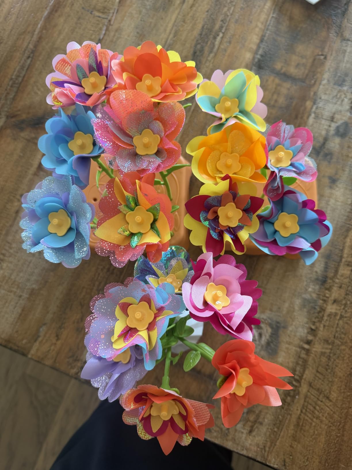 DIY Fabric Flower Bouquet Craft Kit, Educational Toy Gift Girls Toddlers 4+ | Flowers Market Toy for Kids, Build Your Flower Bouquet, Arts & Crafts for 4+ Year Toddler Girl customer photo 1