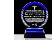 Qianwei Doctor Appreciation Gifts for Women Men Crystal Plaque Decor | Thank You Doctors Gift for Doctor's Day Birthday Christmas Retirement for Dr. Famale Male Desk Keepsakes customer photo 1