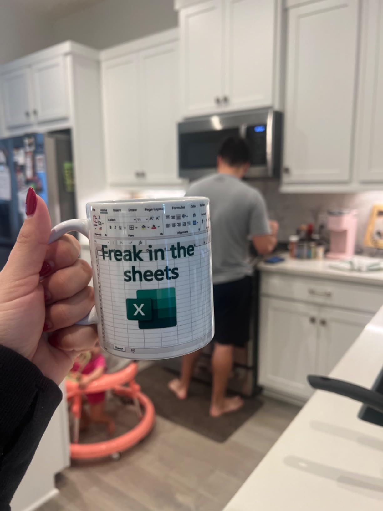 Funny Coffee Mug, Freak In The Sheets Cup, Novelty Birthday Gifts customer photo 2