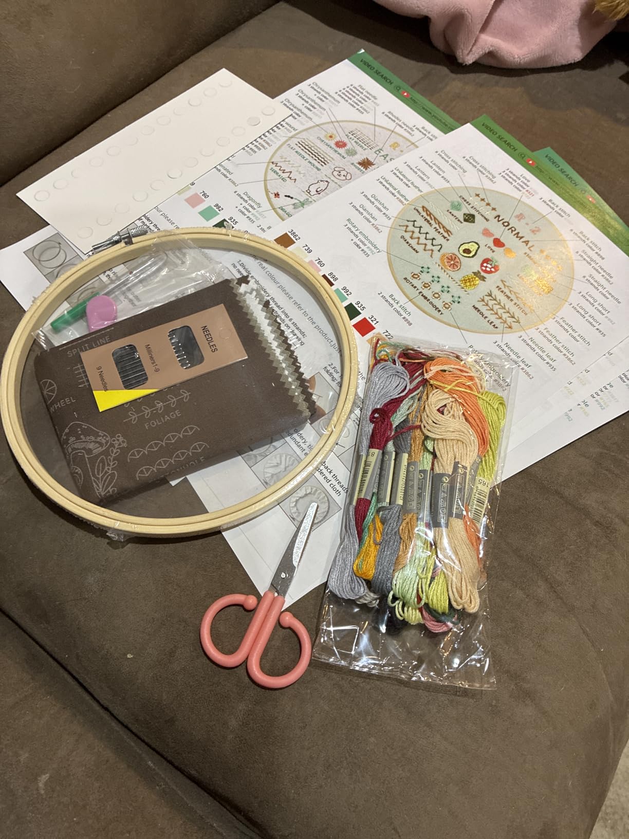 CYANFOUR Embroidery Kit for Beginners with Step-By-Step Guidance & Videos | 4 Stages to Learn 38 Stitches, Includes Multiple Accessories, Gift for Craft Lovers customer photo 2