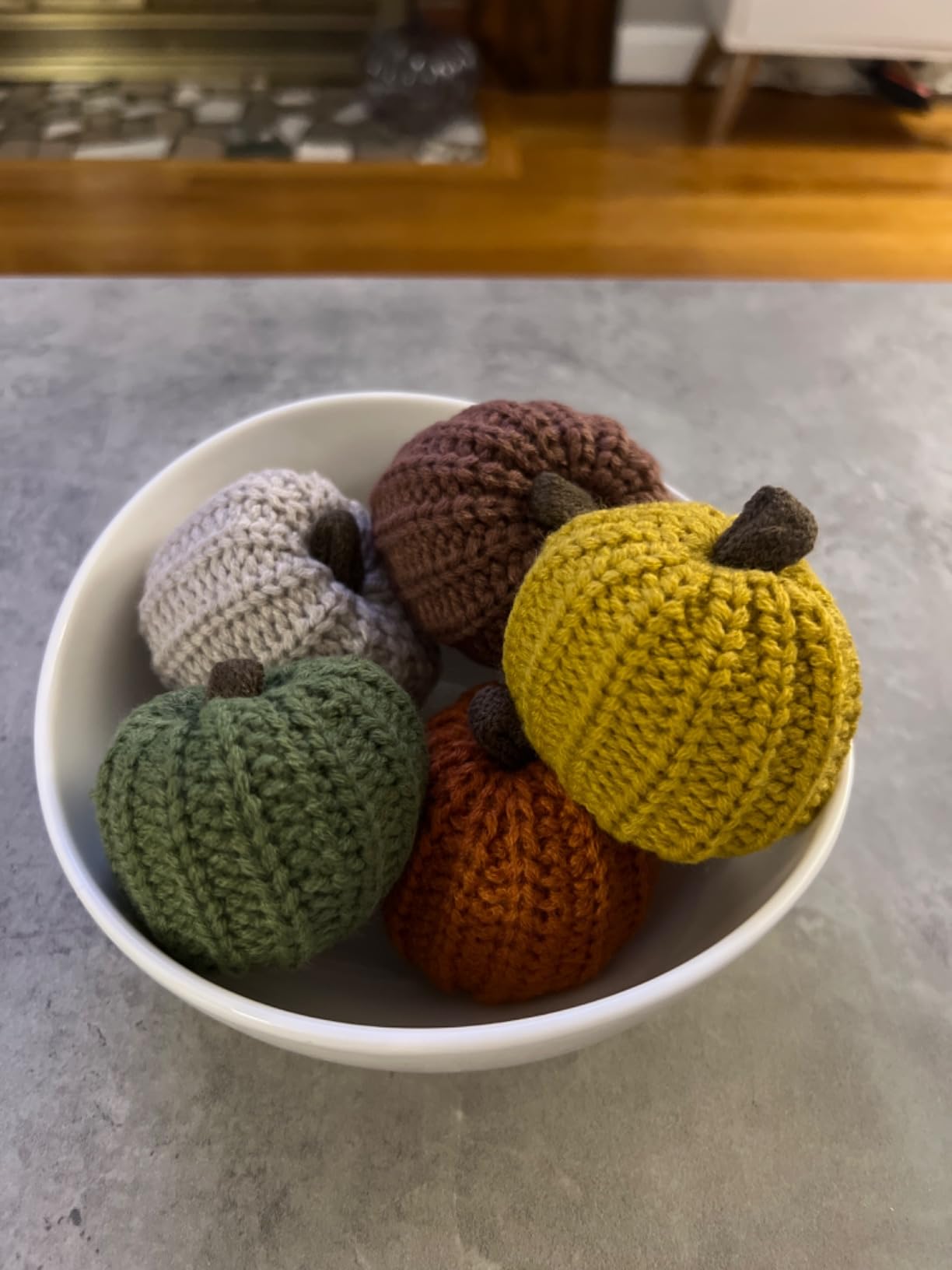Your Heart's Content Mini Knit Pumpkins Set of 5, Fall Décor (Autumn Set) customer photo 2
