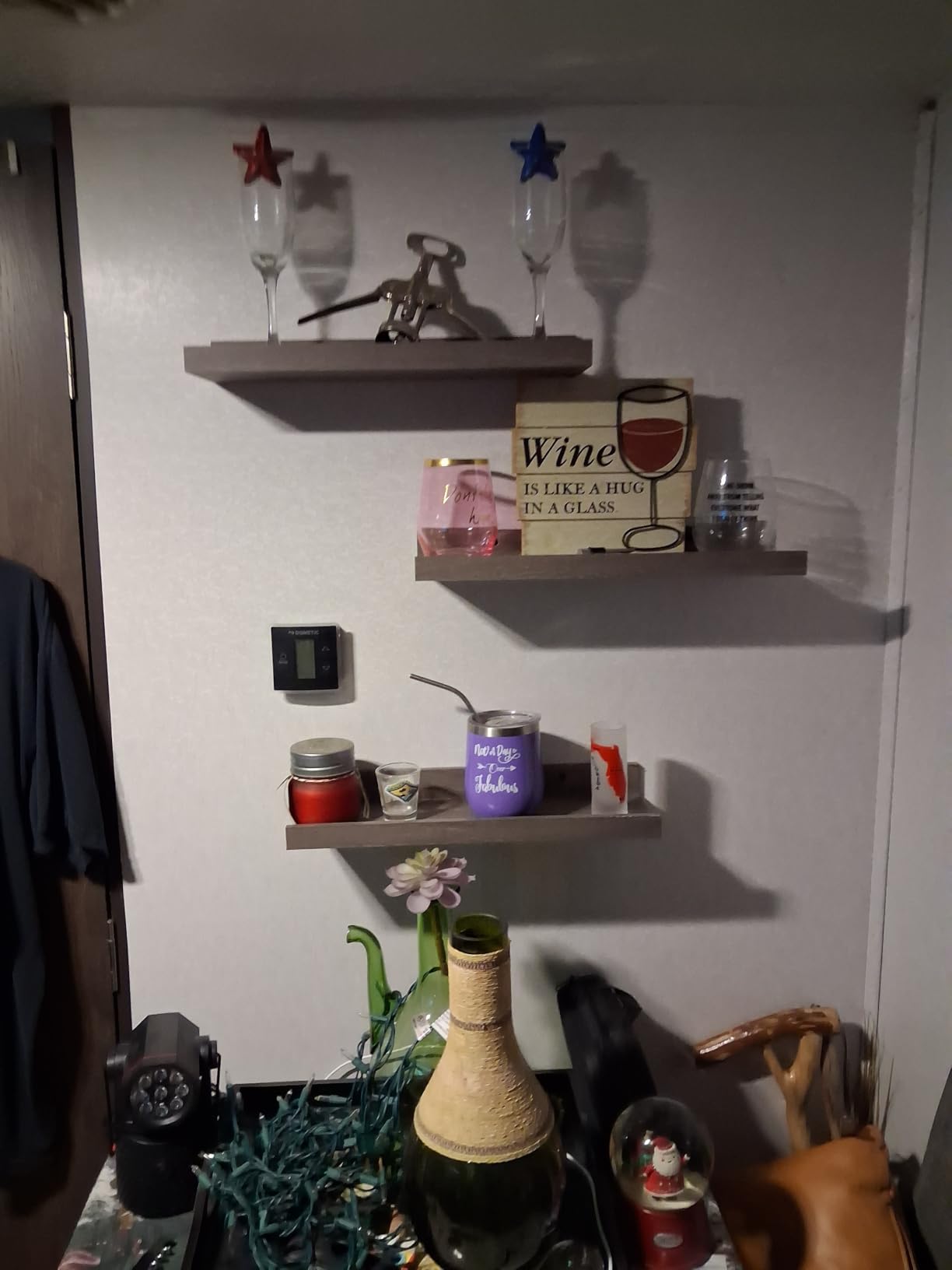 upsimples Floating Shelves for Wall Decor and Storage, Brown, 6Pcs 15.7'' customer photo 1