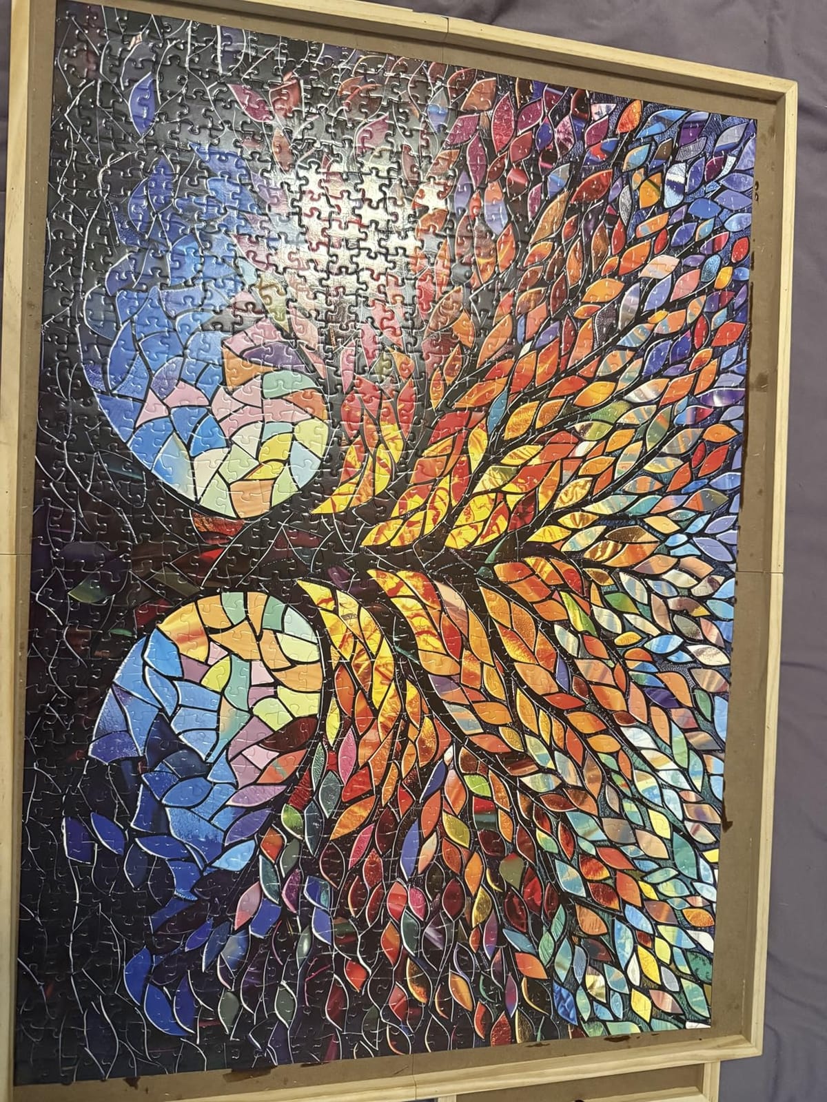 PICKFORU Stained Glass Puzzle Tree of Life Puzzles for Adults 1000 Pieces customer photo 2