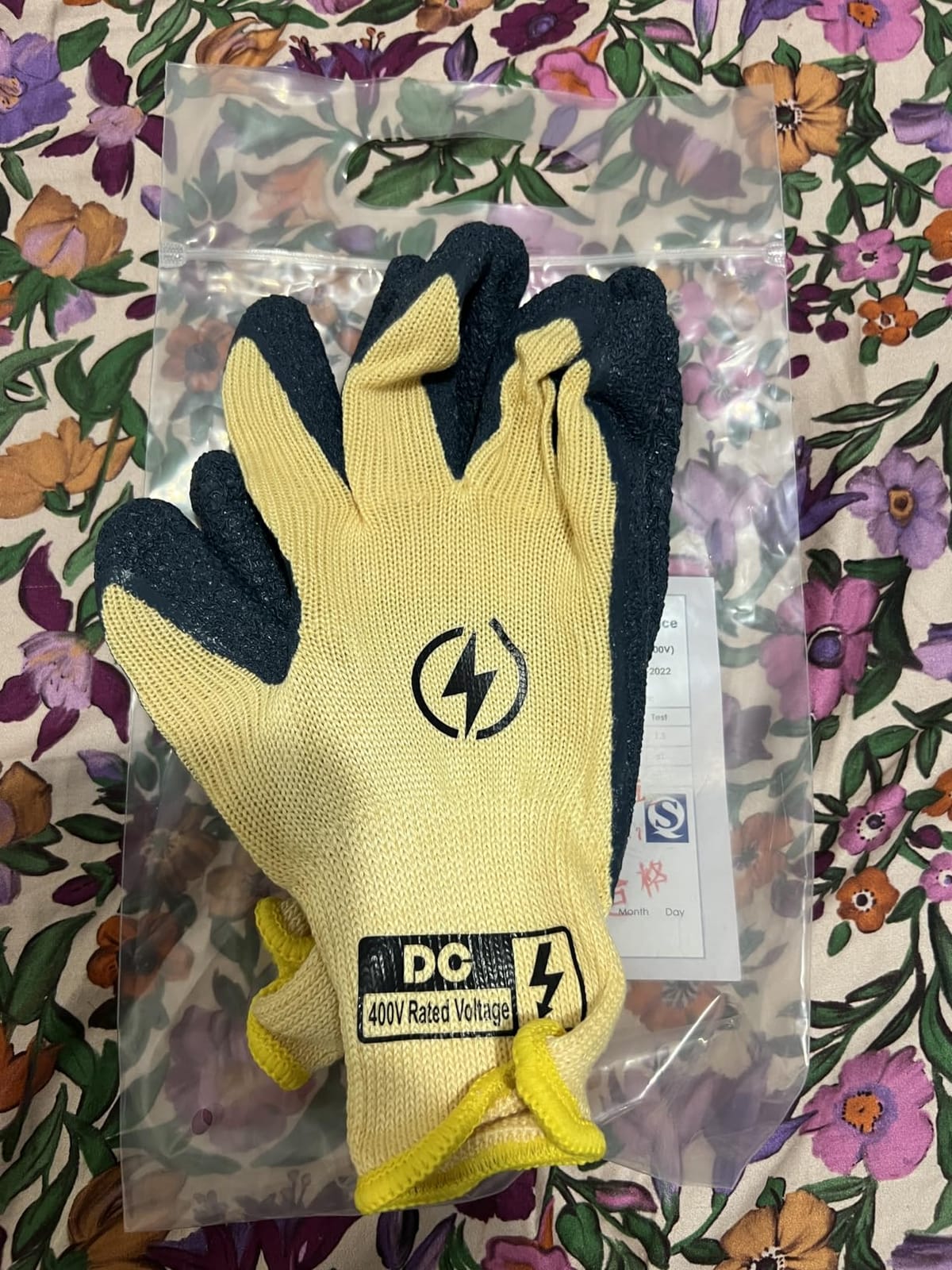 DongChu Insulated Electrician Gloves, 400V Electrical Work Gloves with Non-Slip Grip, Flame Retardant for Home Repair, Outlet Replacement, DIY Projects, Large customer photo 2