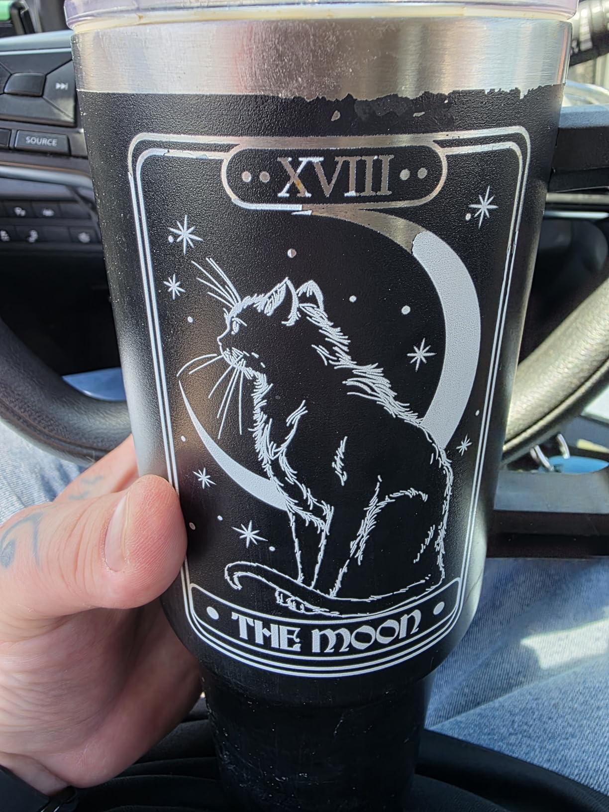Goth Gifts Goth Tumbler Halloween Tumbler 40 Oz 3d-Printed Skull Gifts Cup For Women Men Spooky Skeleton Travel Mug with Handle Lid and Straw customer photo 1