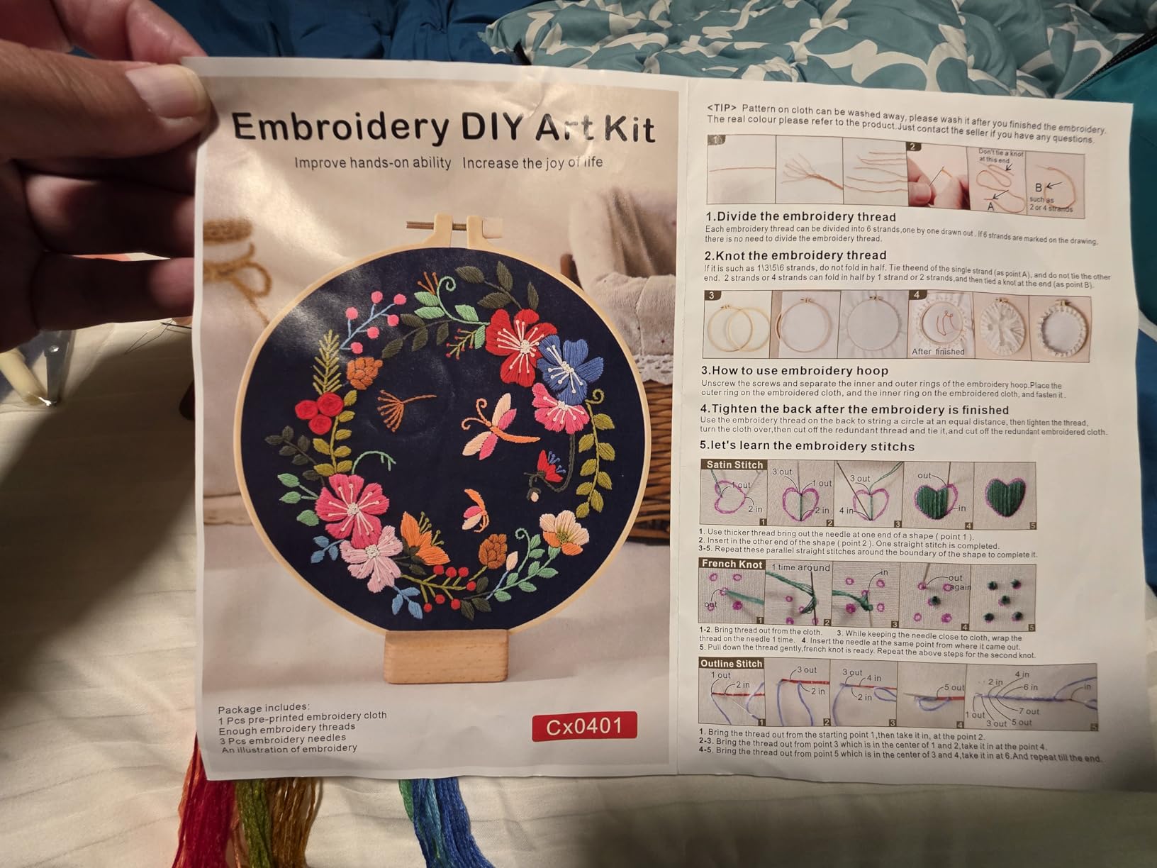 wtisan 4 Pack Embroidery kit for Beginners Cross Stitch Kits for Adults customer photo 2