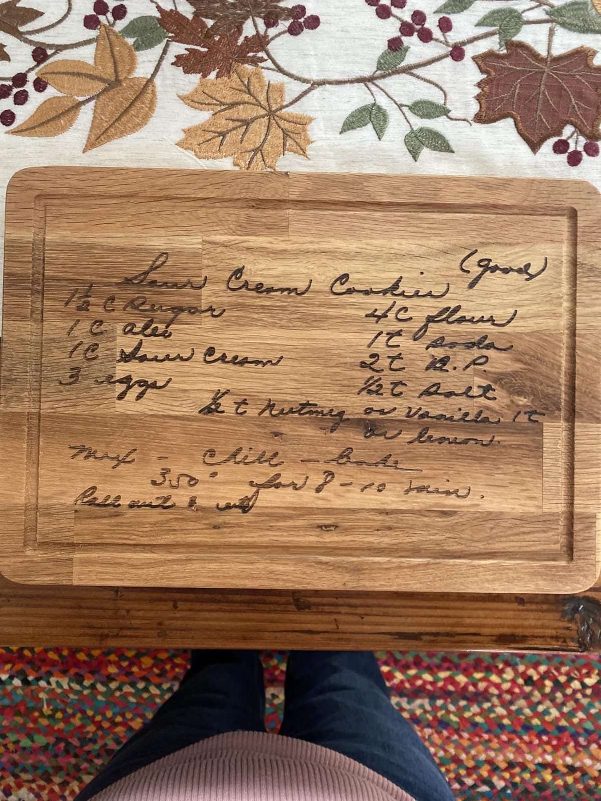 Engraved Handwritten Recipe Cutting Board, Gifts For Mom, Grandma and Mother In Law, Kitchen Gift with Custom Logo & Image for Birthday, Christmas, Retirement, Sentimental and Mother's Day customer photo 2
