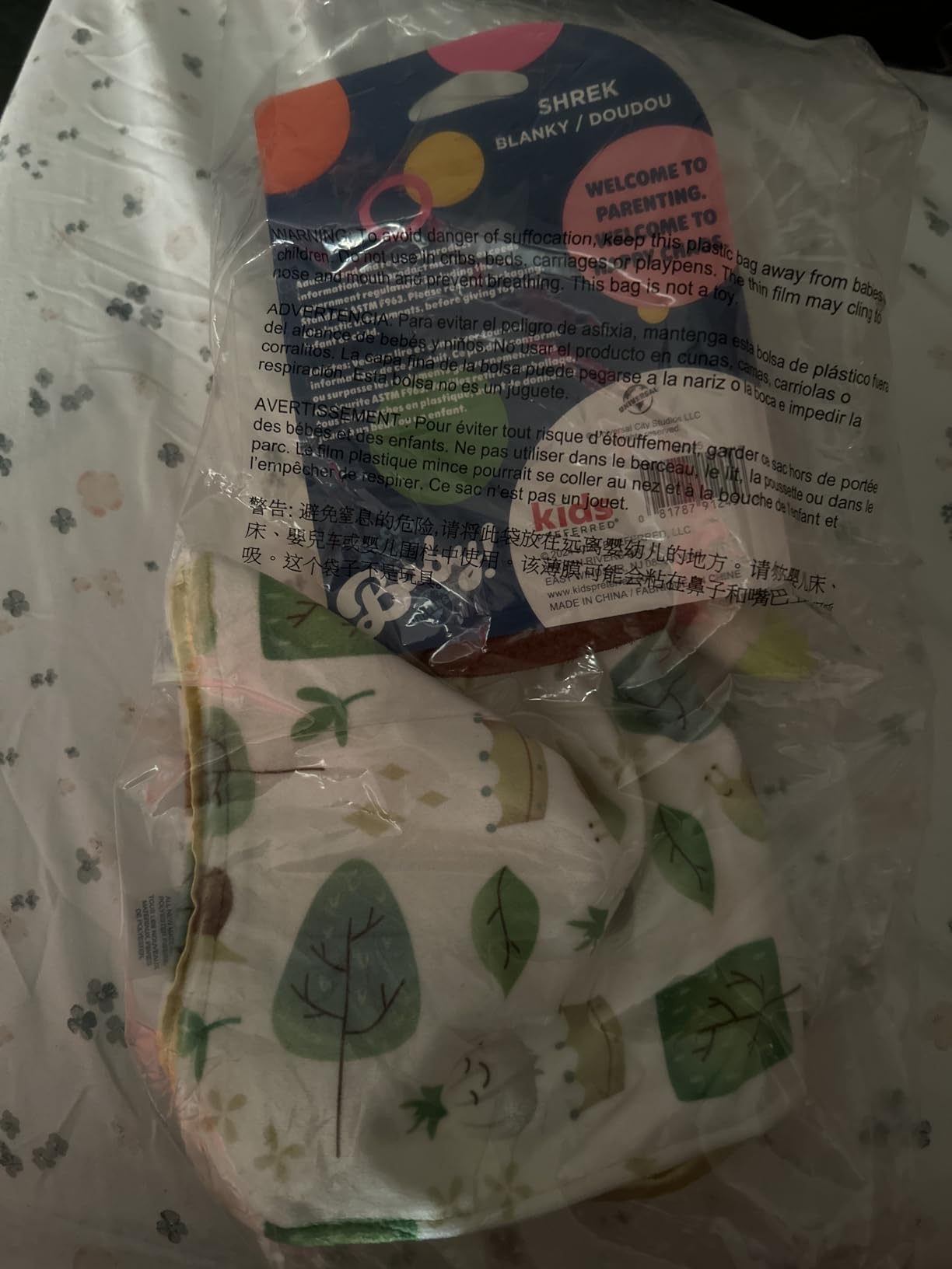 Shrek Blanky - Plush Shrek Head with Embroidered Facial Details - Made with Super Soft & Snuggly Material & Satin Underlay - Perfect for Nap Time or Loveable Gift for Baby Boys & Girls customer photo 2