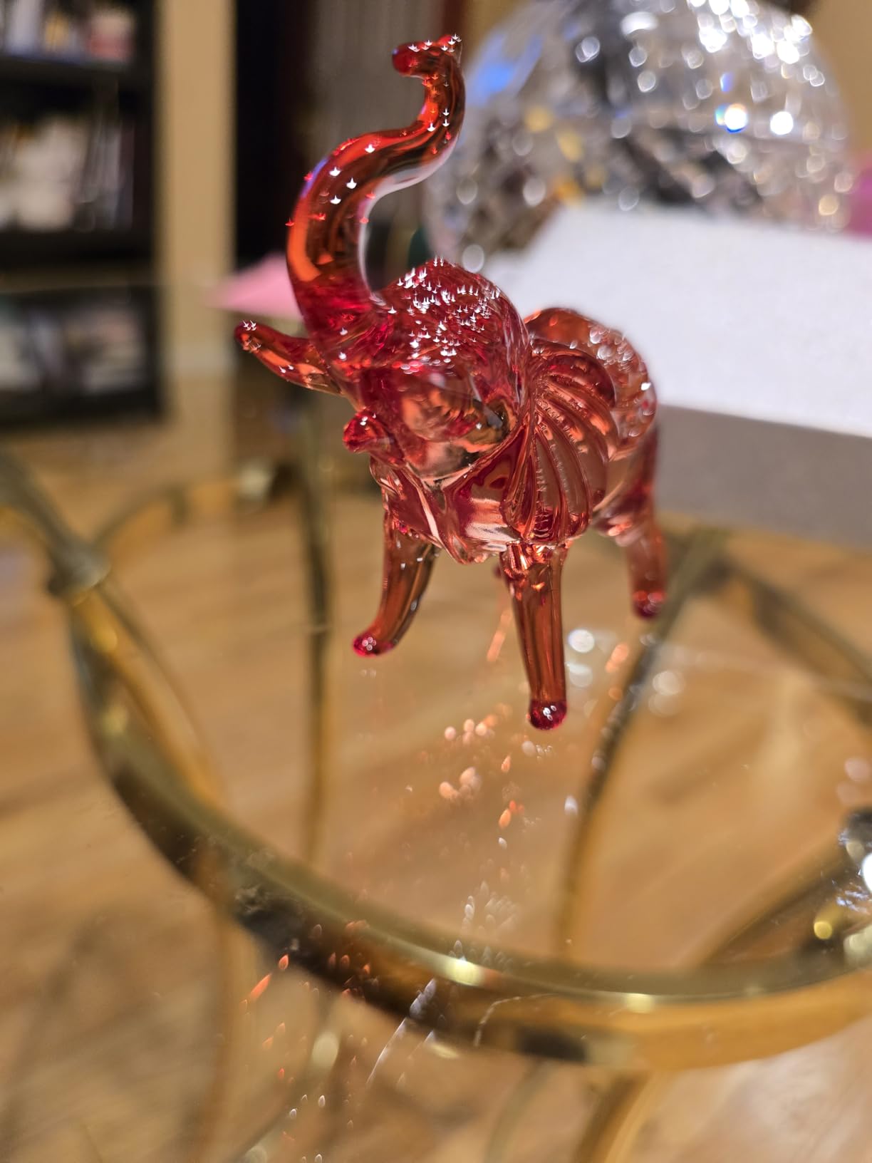 Ornalrist Crystal Red Elephants Figurines Glass Decor Animal Figurines customer photo 1