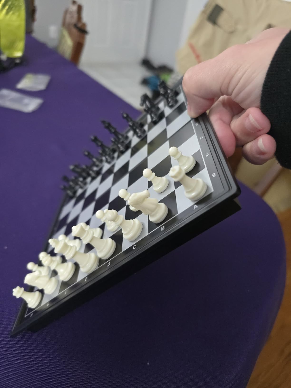 Travel Chess Set Magnetic Portable Folding Board - Small Mini Pocket Chess Set (X-Small / 5.9 Inch) customer photo 1