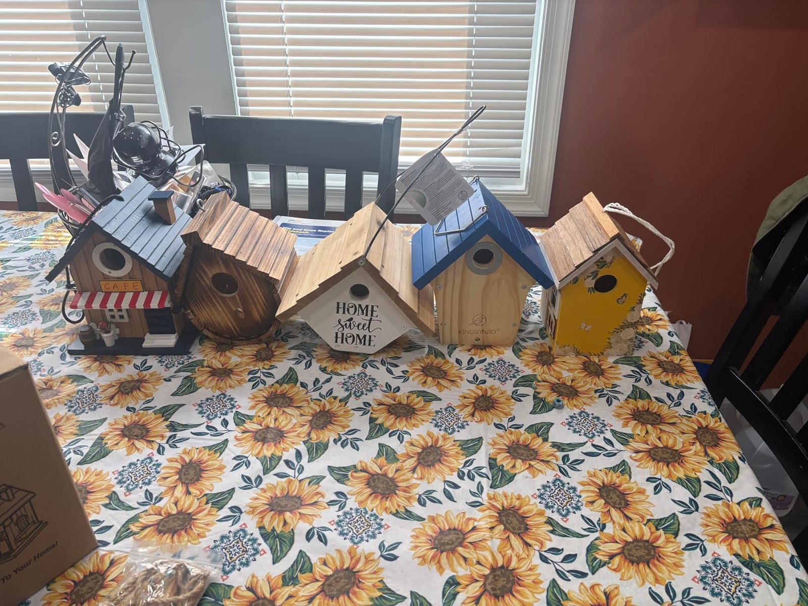 SISTERBIRD Wren Bird Houses for Outside, Bird House Warming Gifts, Blue customer photo 1