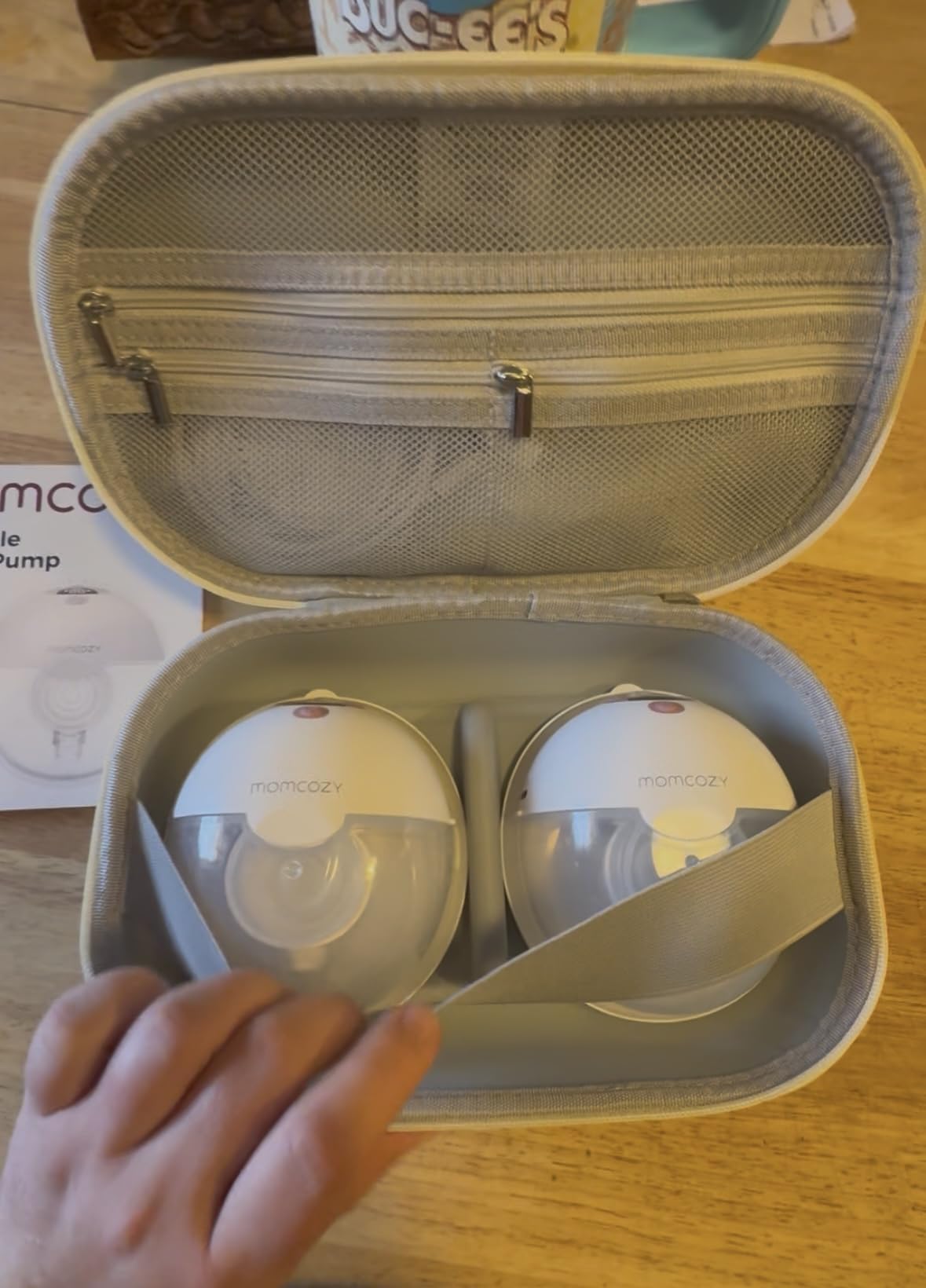Momcozy S12 Pro Quick Wearable Breast Pump, 24mm Flange, 2 PC, White customer photo 1